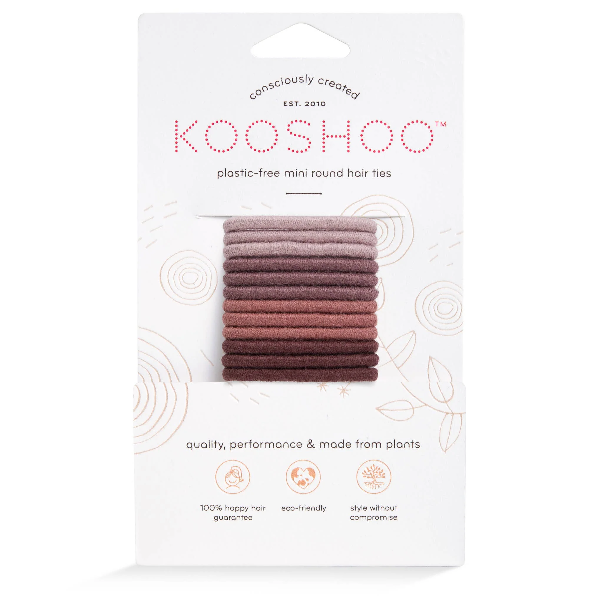 Plastic-free Round Hair Ties - Mini 12-pack - Earth Tints - Image 12