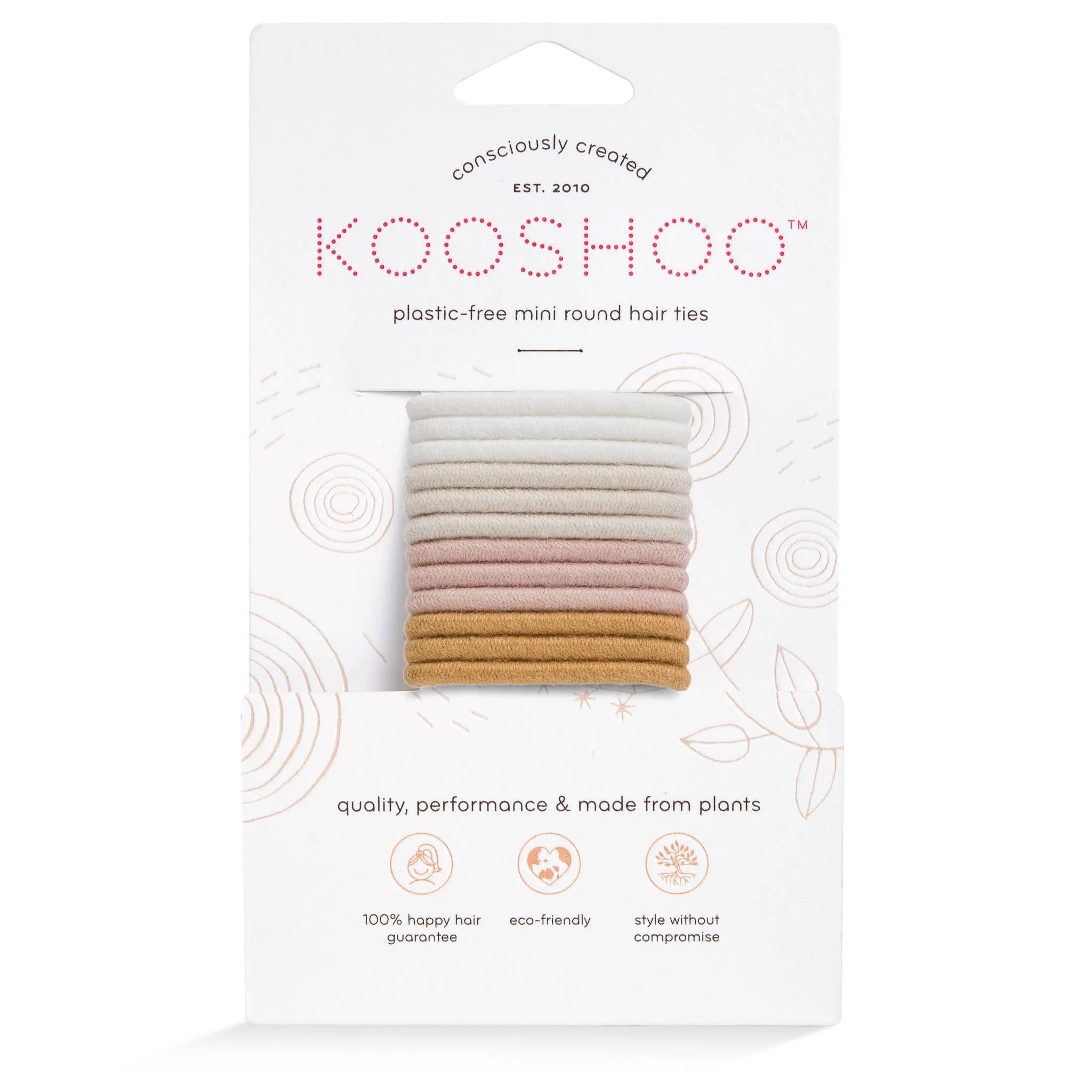 Plastic-free Round Hair Ties - Mini 12-pack - Golden Fibres - Image 12