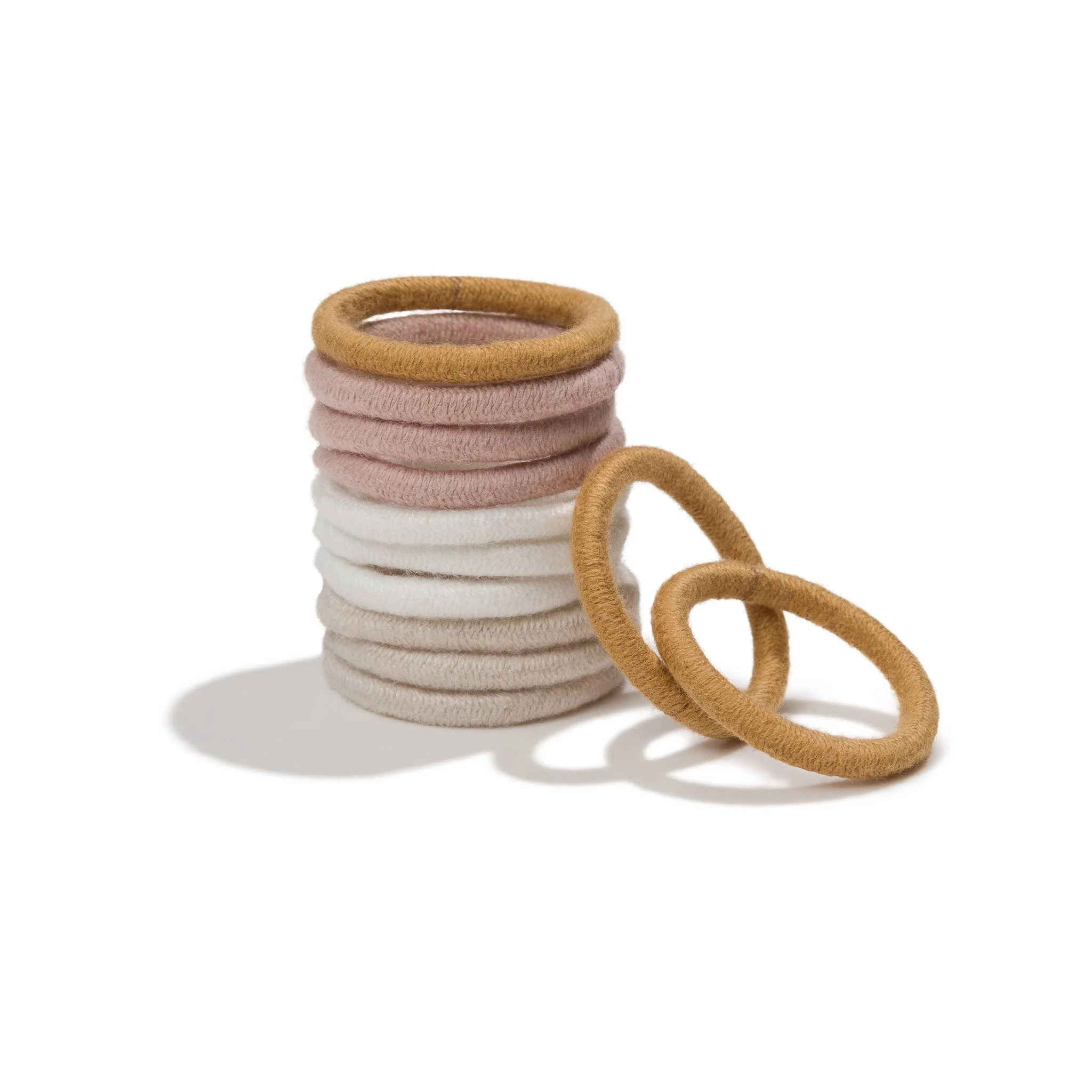 Plastic-free Round Hair Ties - Mini 12-pack - Golden Fibres - Image 13