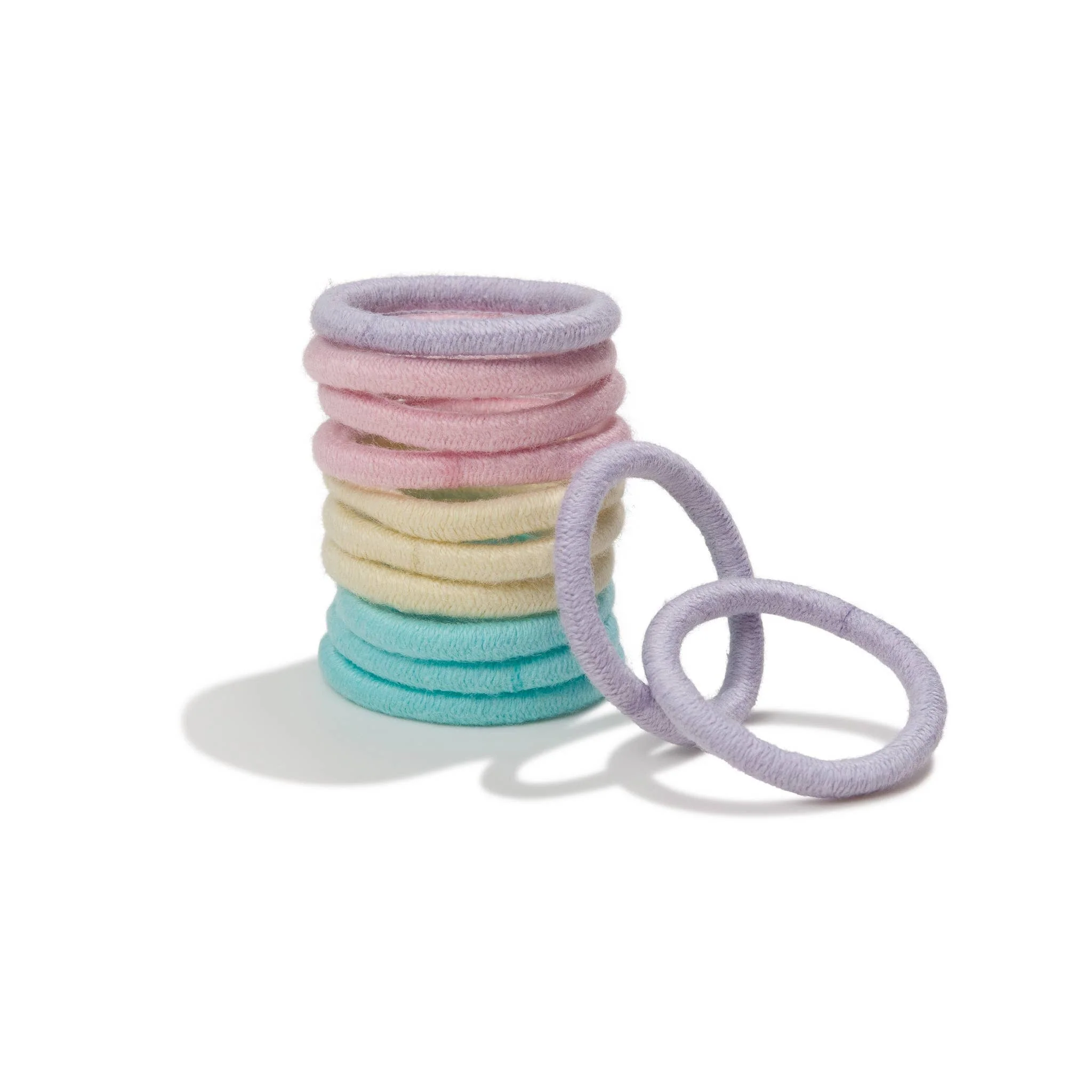 Plastic-free Round Hair Ties - Mini 12-pack - Pastel Blooms - Image 12