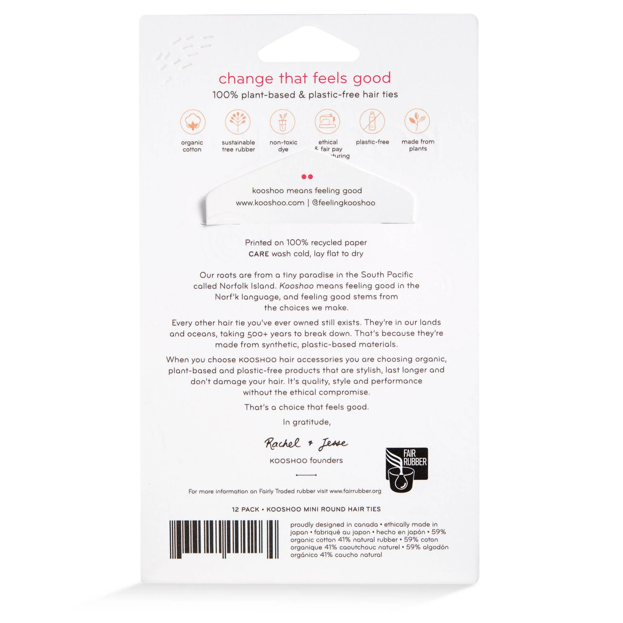 Plastic-free Round Hair Ties - Mini 12-pack - Pastel Blooms - Image 13