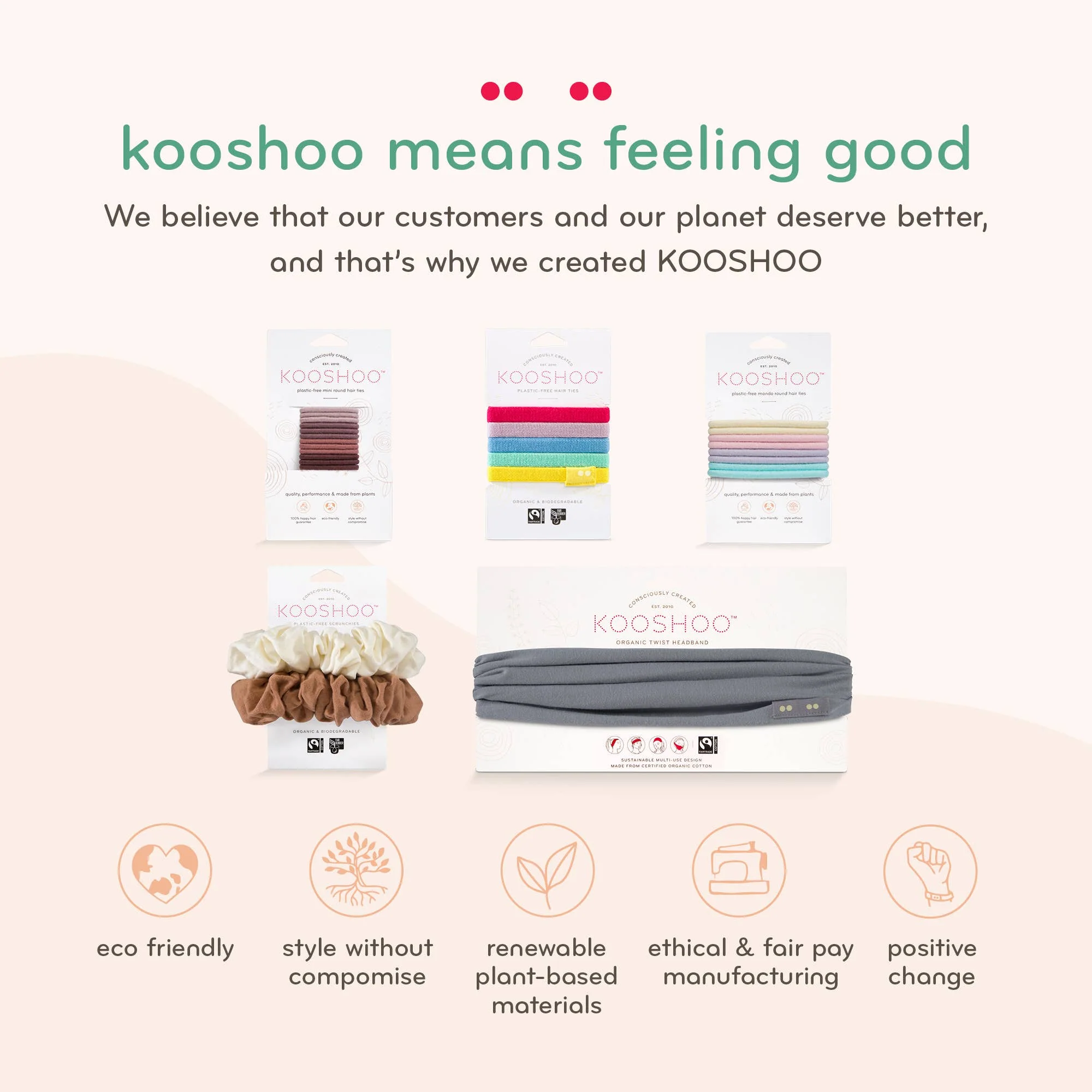 Plastic-free Round Hair Ties - Mondo 8-pack - Pastel Blooms - Image 11