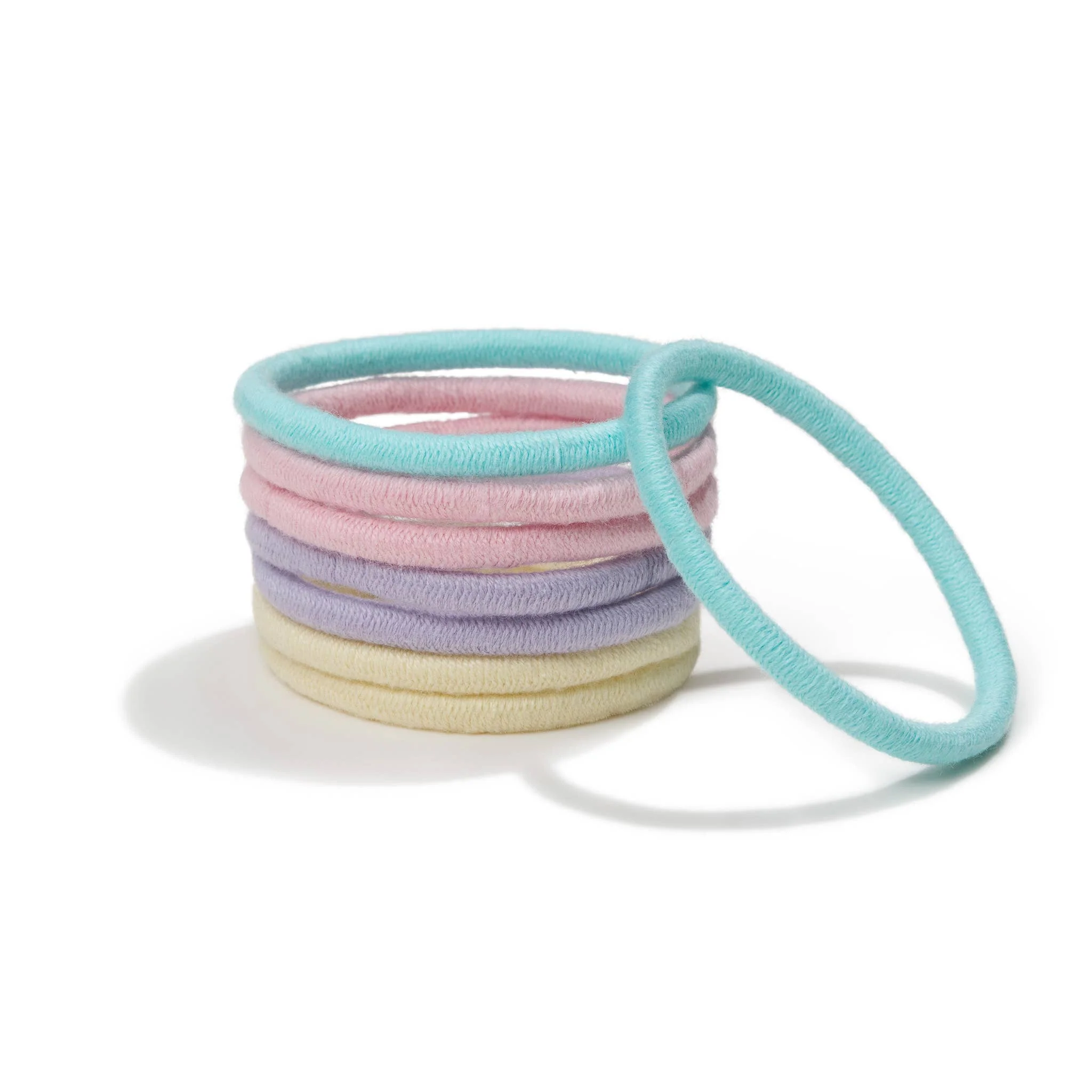 Plastic-free Round Hair Ties - Mondo 8-pack - Pastel Blooms - Image 9