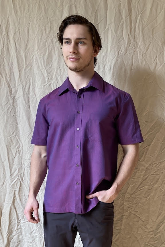 Plum Handloom Shirt - Image 2
