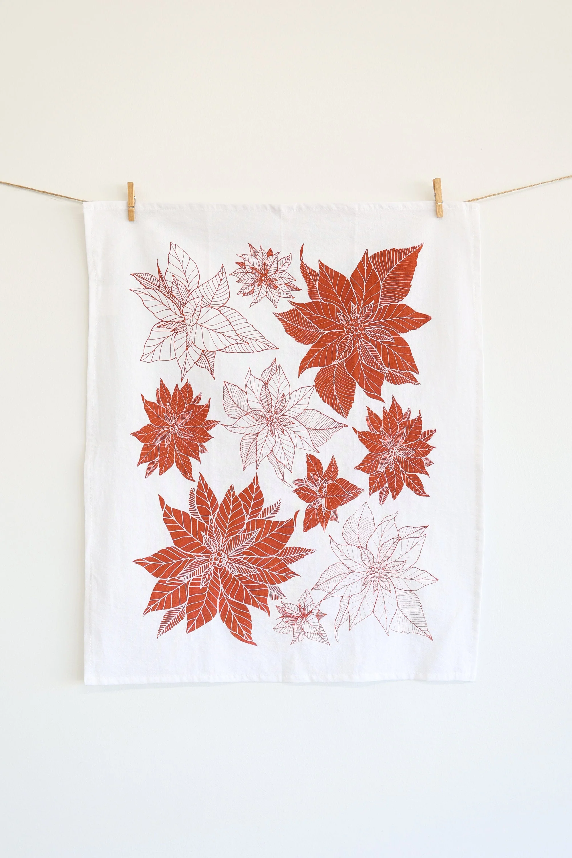 Poinsettia Tea Towel - Image 2