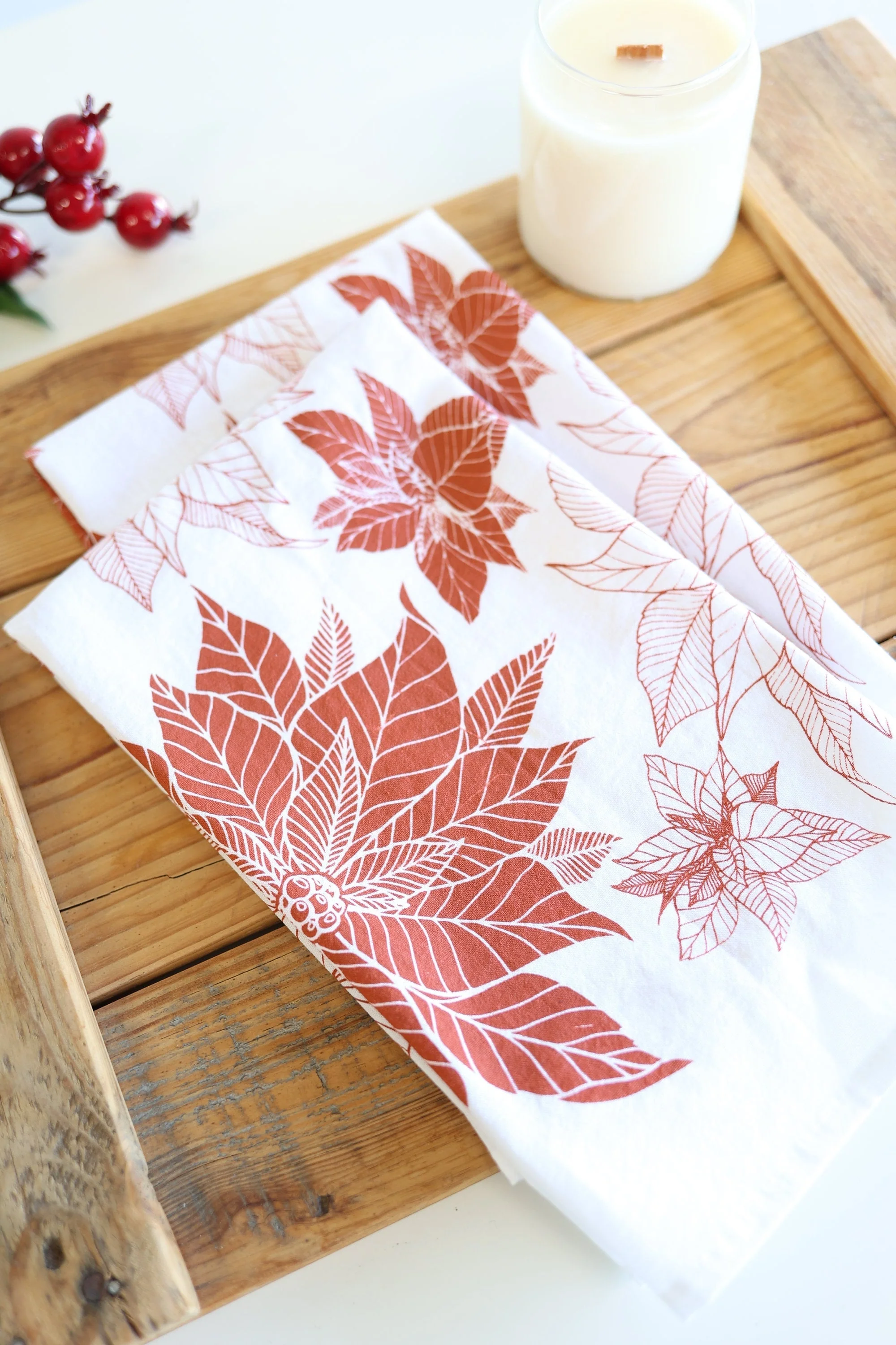Poinsettia Tea Towel - Image 5