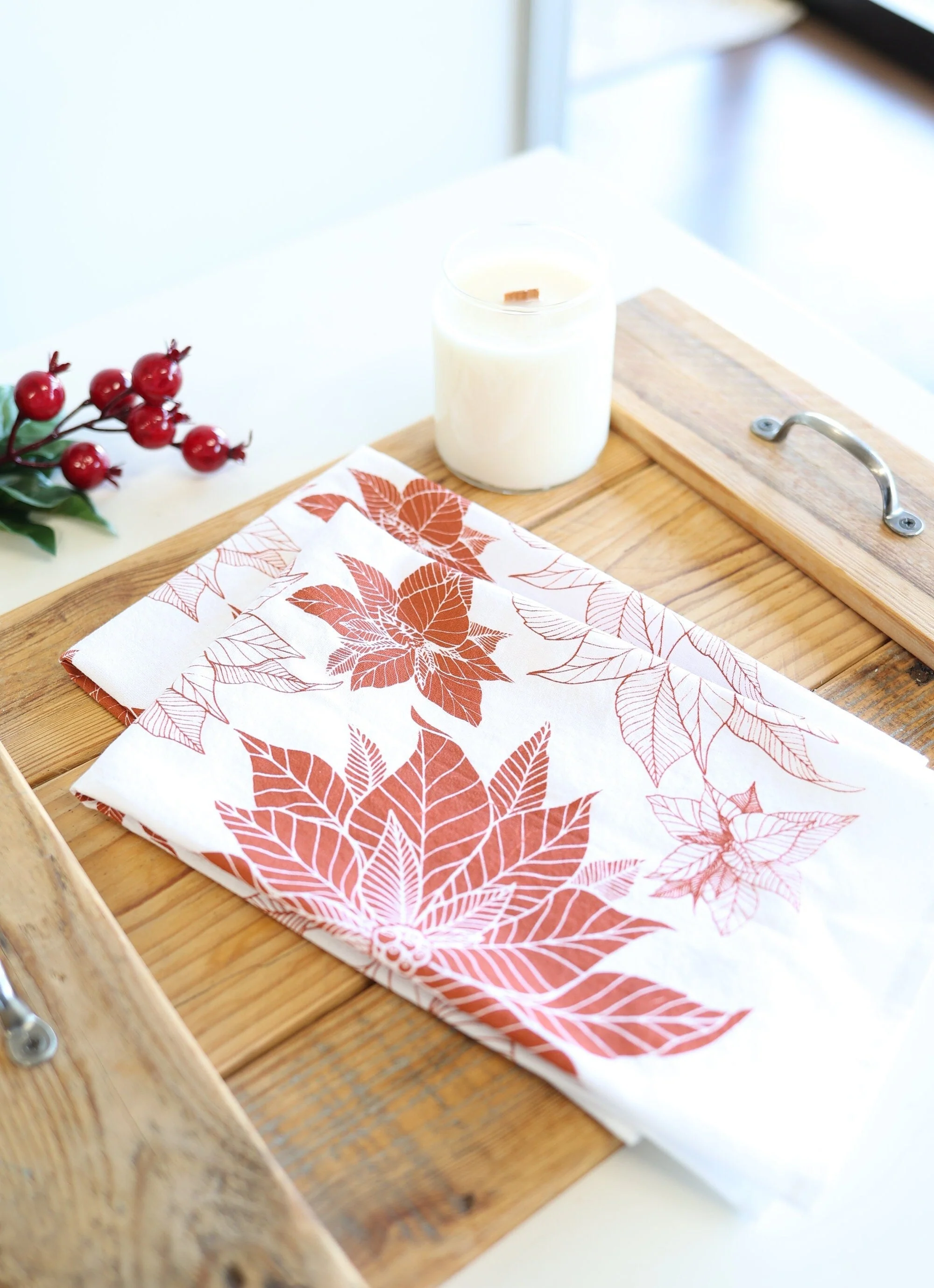 Poinsettia Tea Towel - Image 6