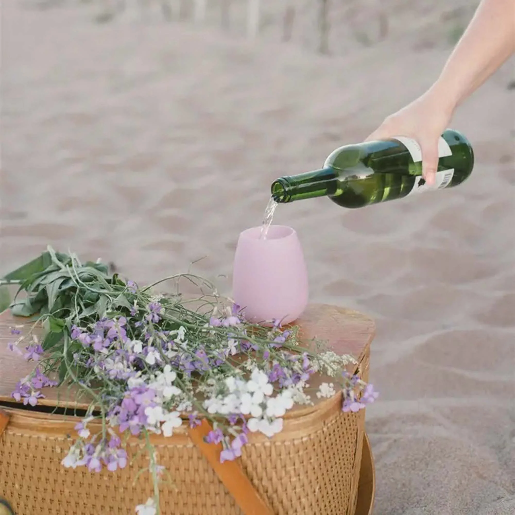 Portable Silicone Travel Wine Glasses + Travel Bag - Image 2