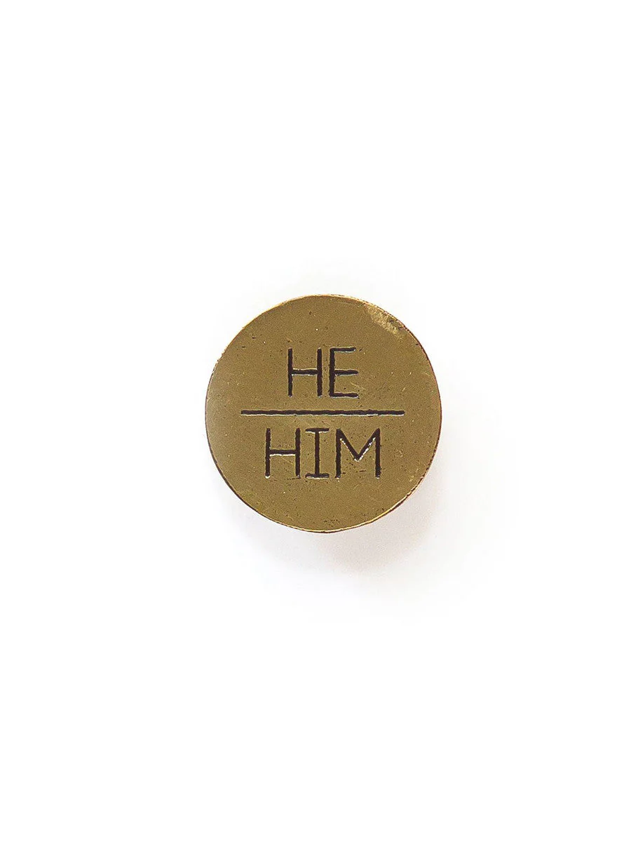 Pronoun Pins - Brass - Image 6
