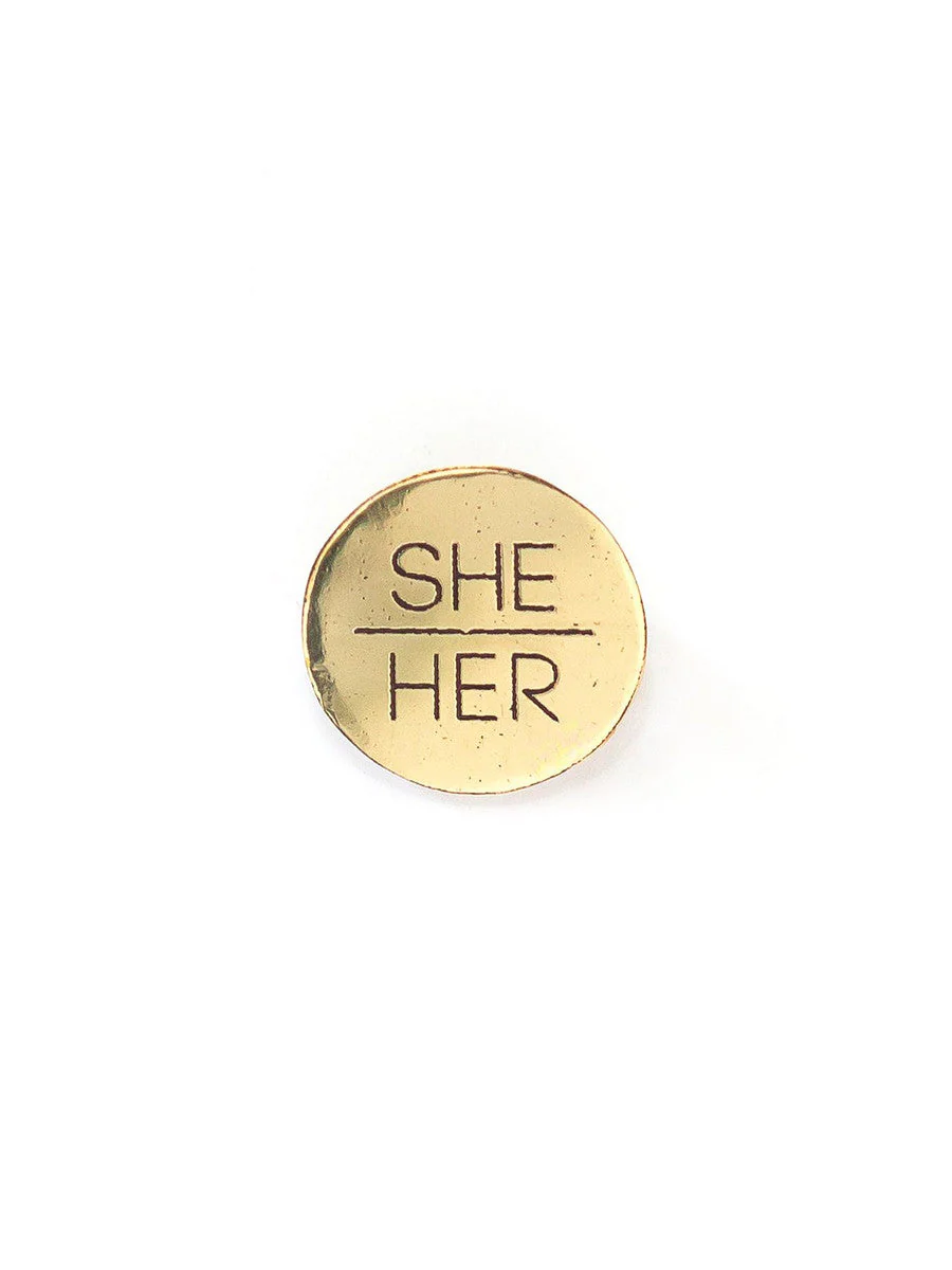 Pronoun Pins - Brass - Image 7