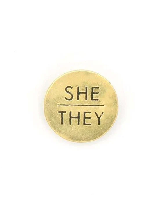 Pronoun Pins - Brass - Image 8