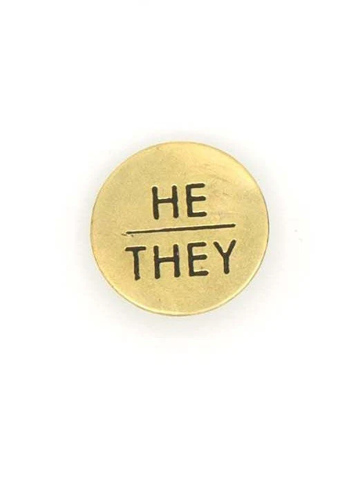 Pronoun Pins - Brass - Image 9