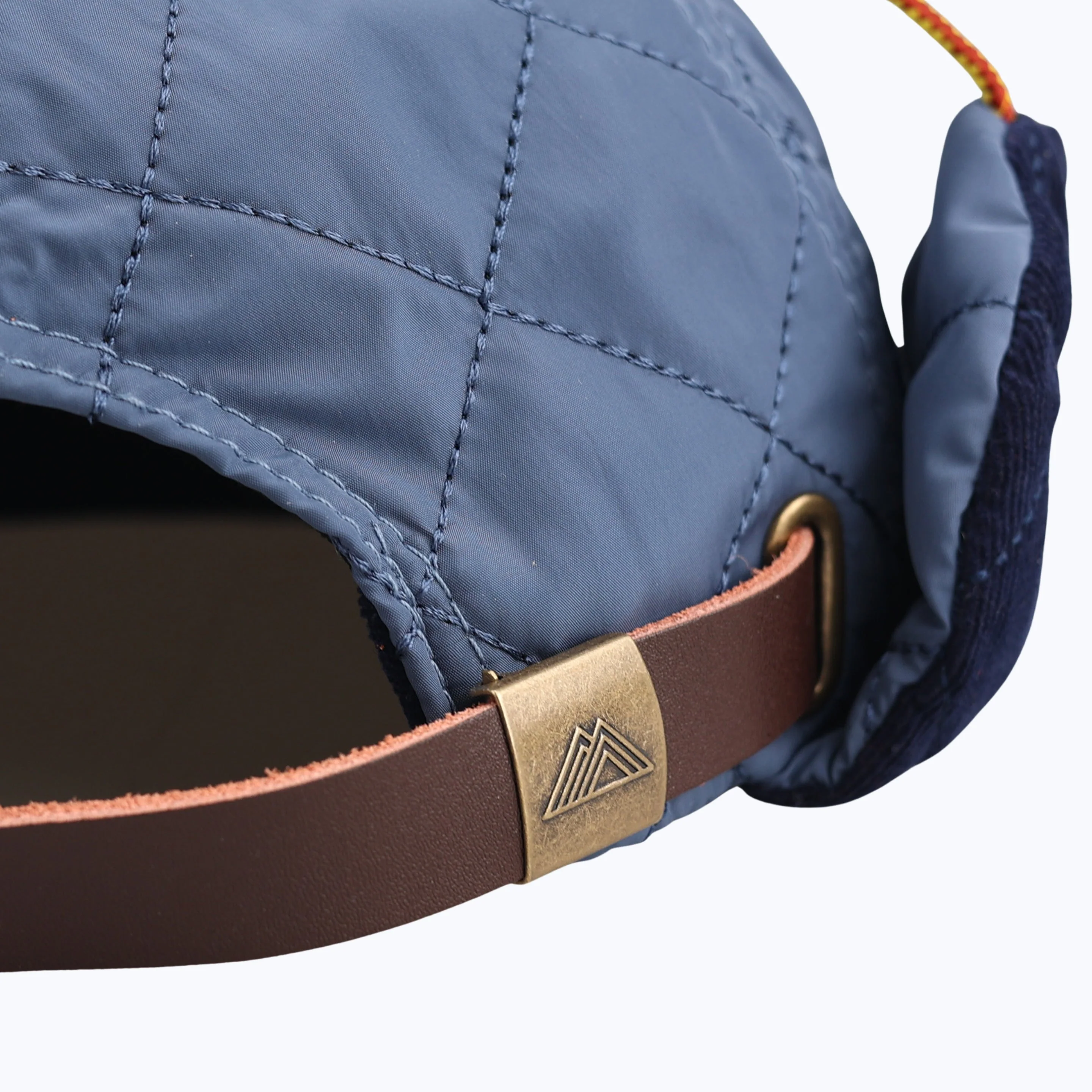 Protect Our Parks Bear 7 Panel Quilted Trapper Outdoor Cap - Navy/Orange - Image 6