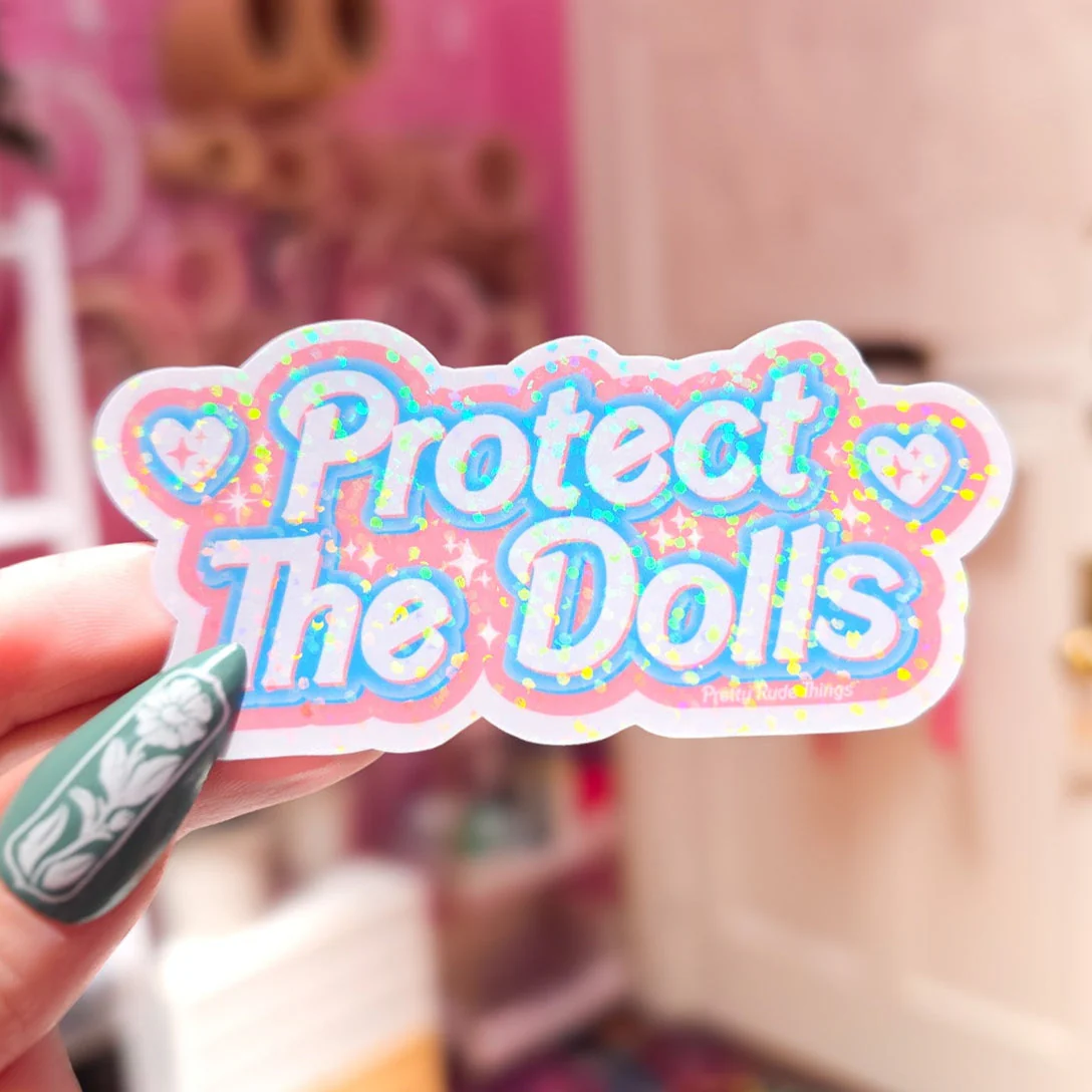 Protect The Dolls Sticker, 3.26 x 1.6 in. - Image 4