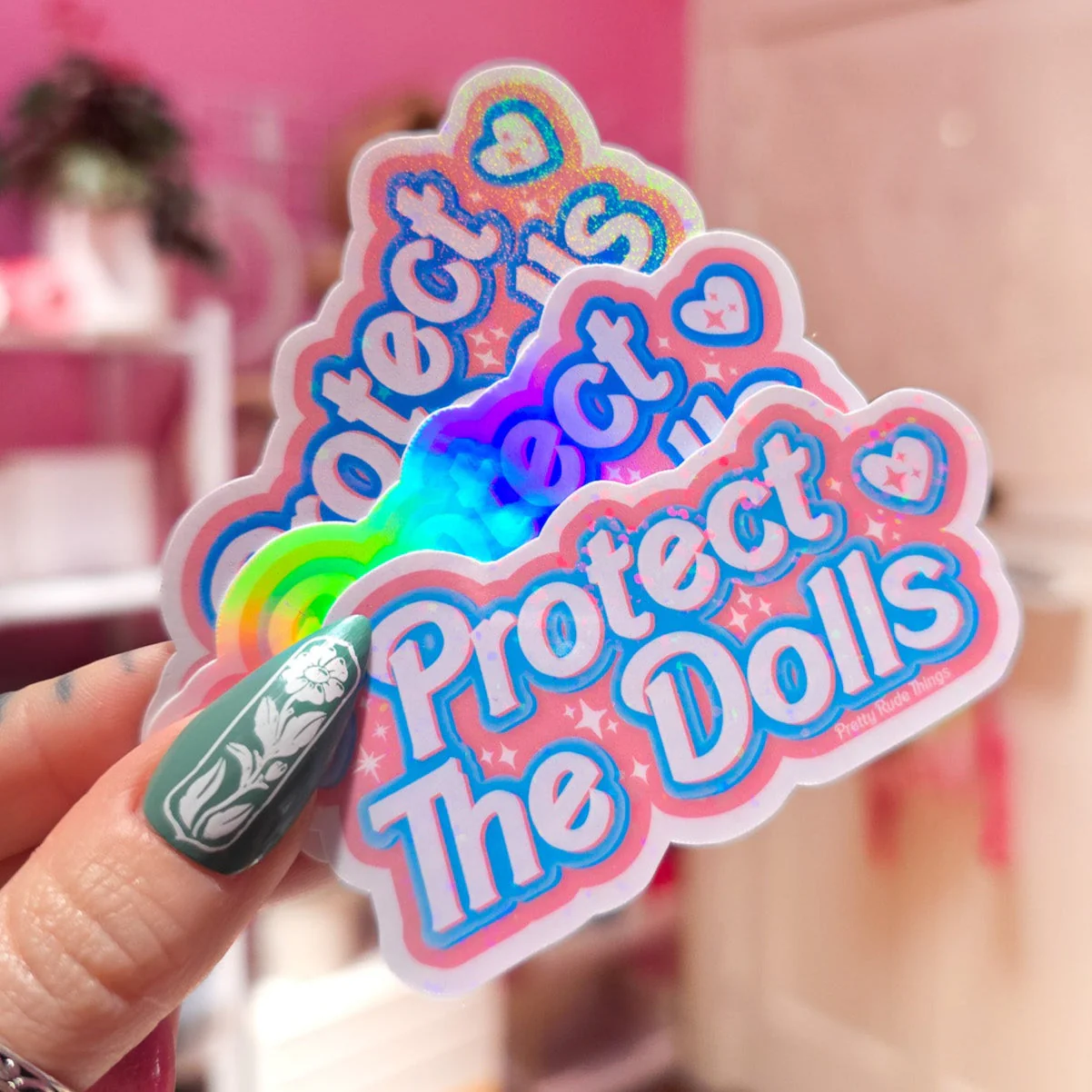Protect The Dolls Sticker, 3.26 x 1.6 in. - Image 5