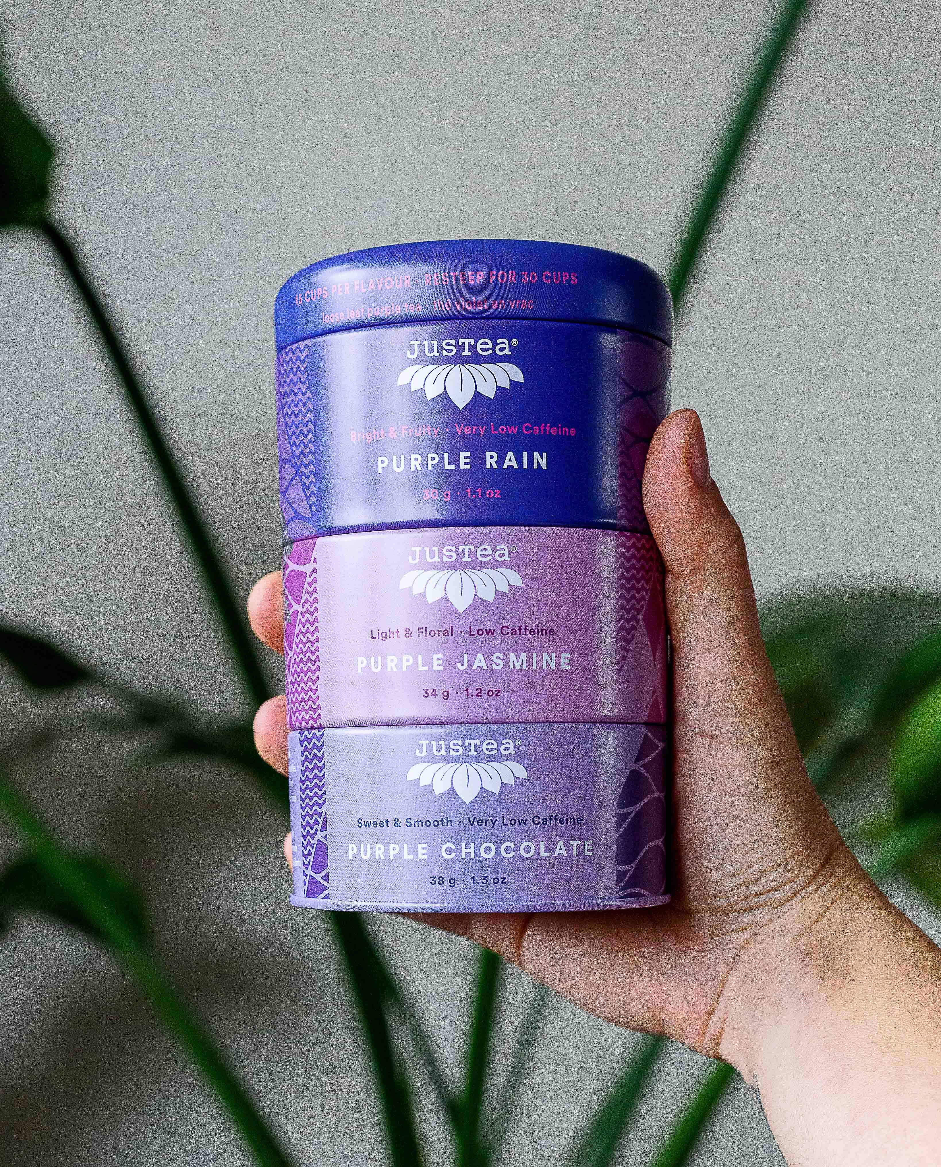 Purple Tea Trio Tin & Spoon - Organic, Fair-Trade Tea Gift - Image 9