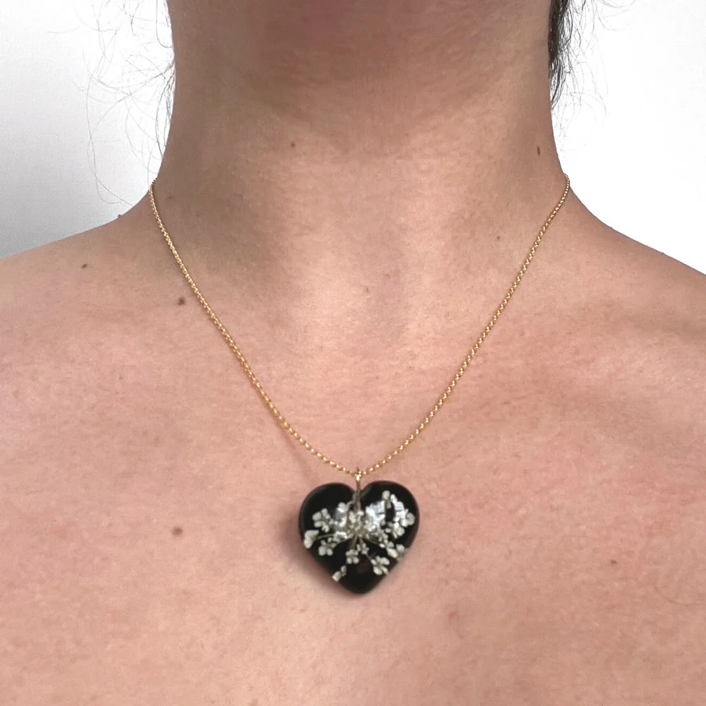 Queen Anne Heart Pendant Necklace - Image 2