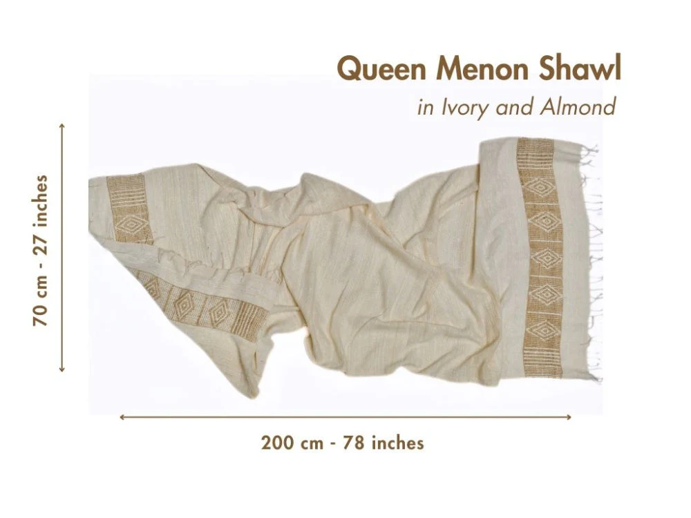 Queen Menon Handwoven Ethiopian Silk Shawl - Image 9