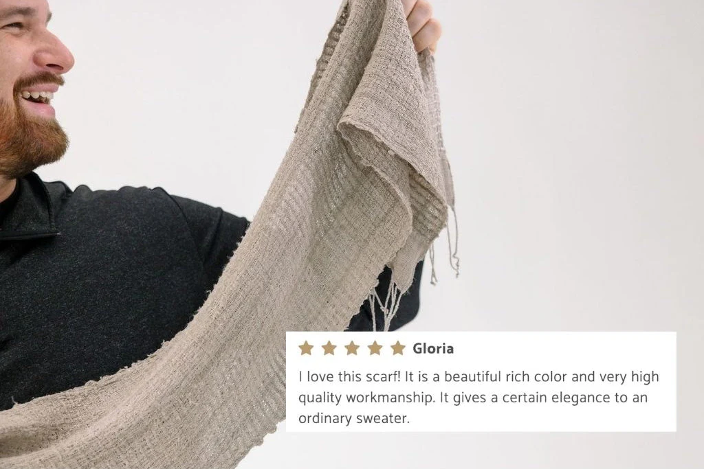 Queen Saba Handwoven Ethiopian Silk Scarf - Image 3