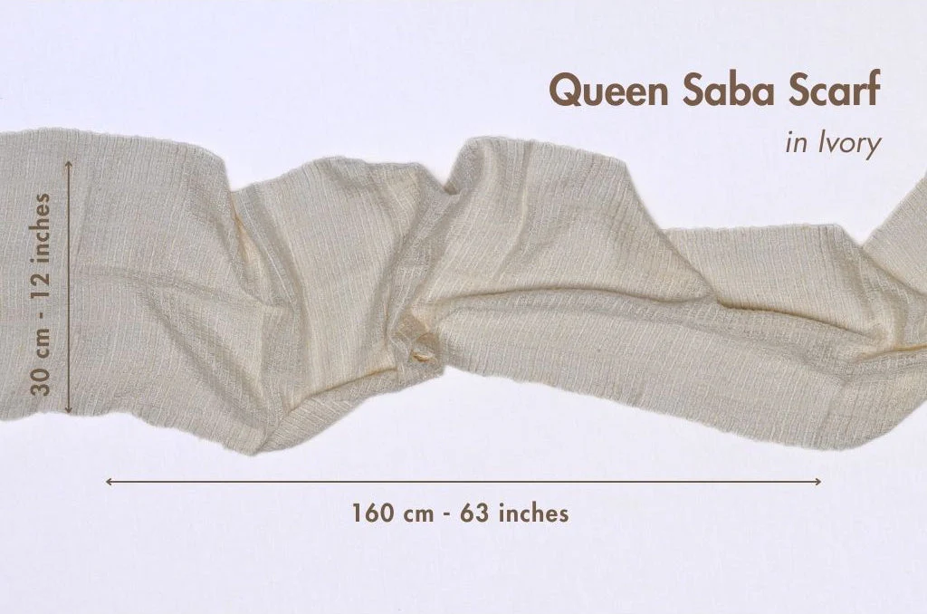 Queen Saba Handwoven Ethiopian Silk Scarf - Image 6
