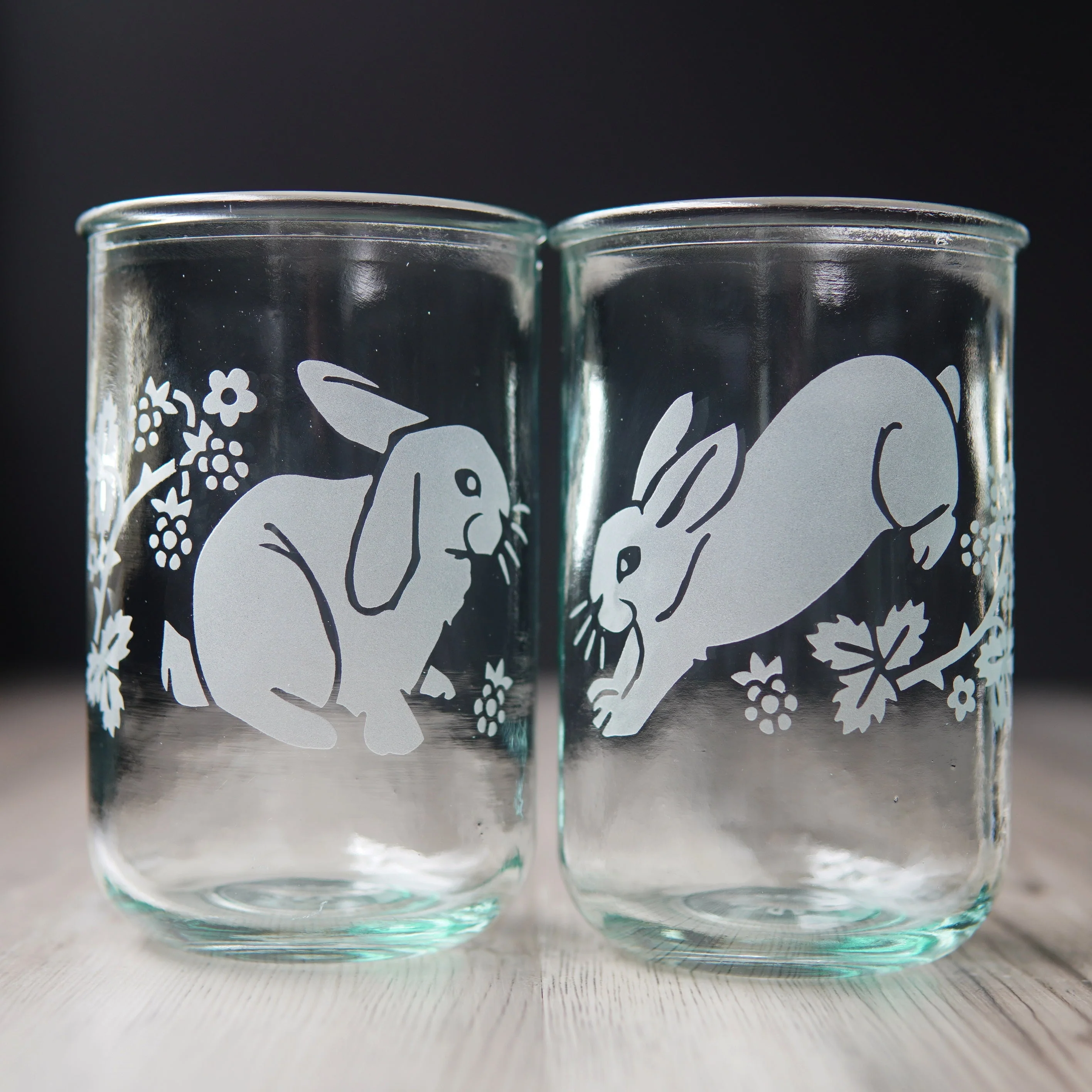 Rabbit Rustic Recycled Glass Candle Cup - Image 2