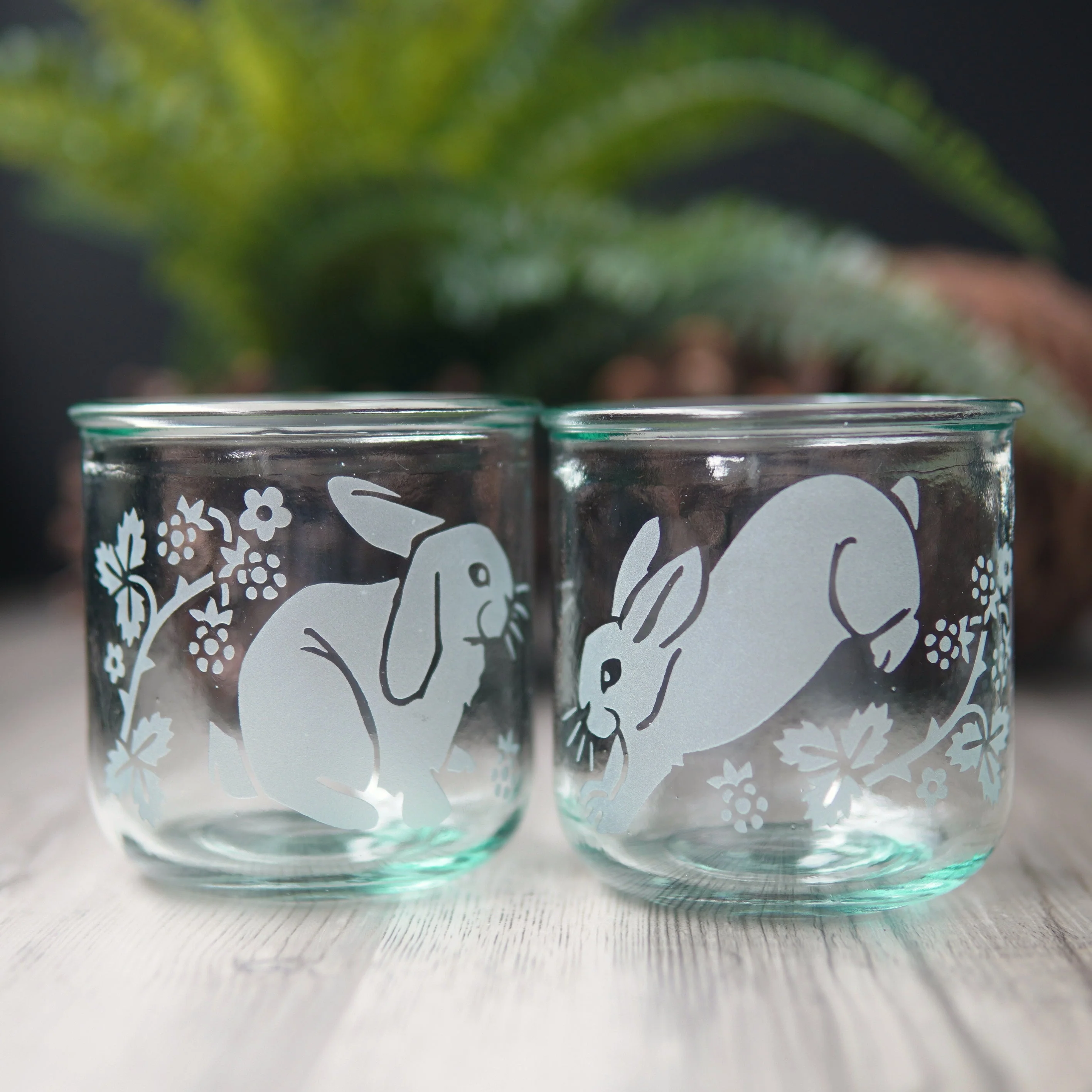 Rabbit Rustic Recycled Glass Candle Cup - Image 5
