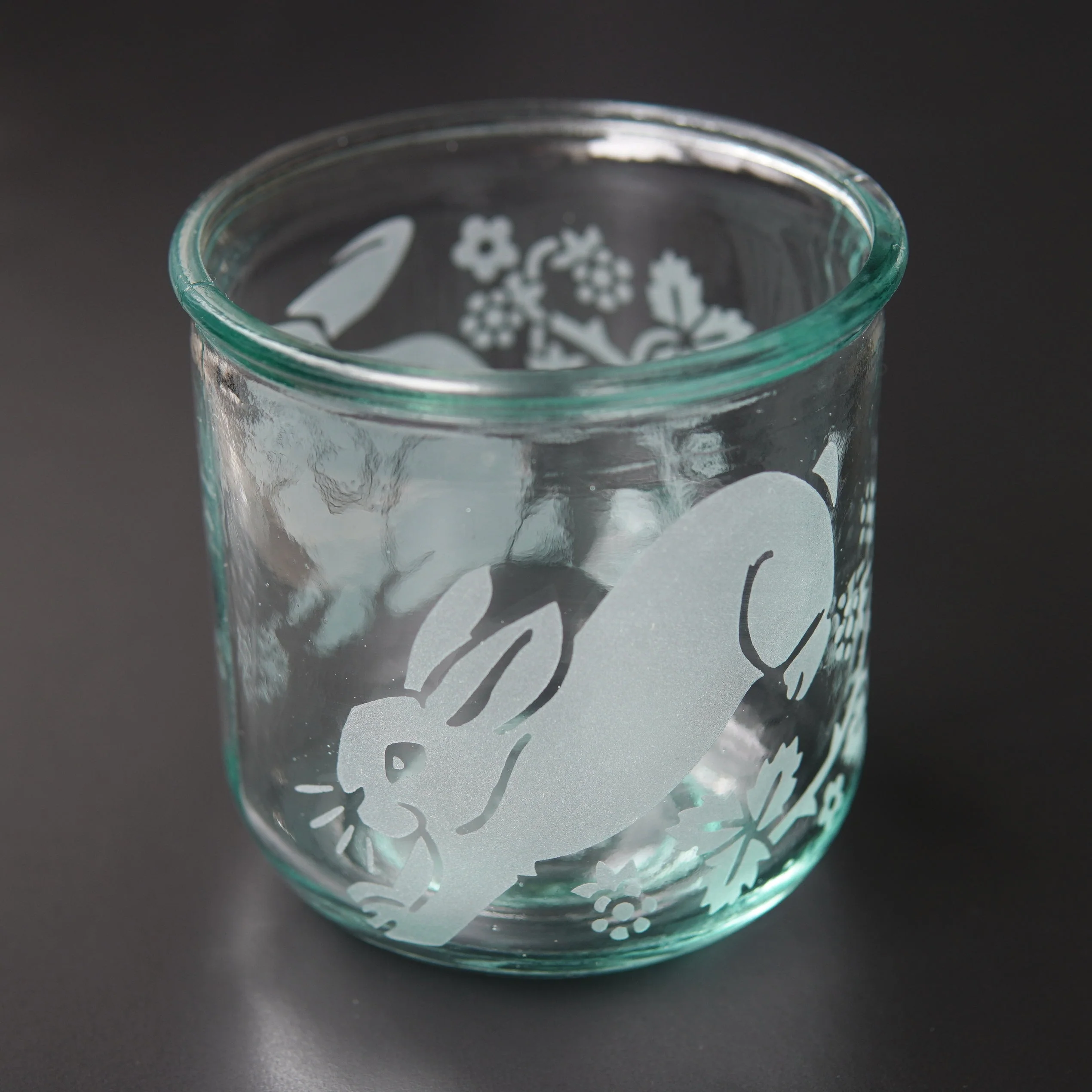 Rabbit Rustic Recycled Glass Candle Cup - Image 7