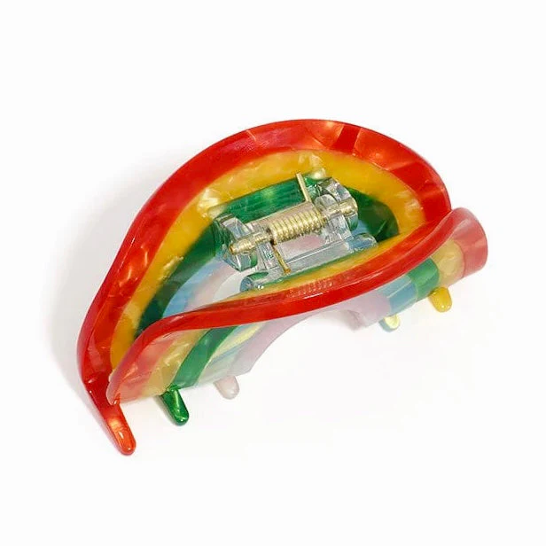 Rainbow Acetate Hair Claw Clip - Image 3