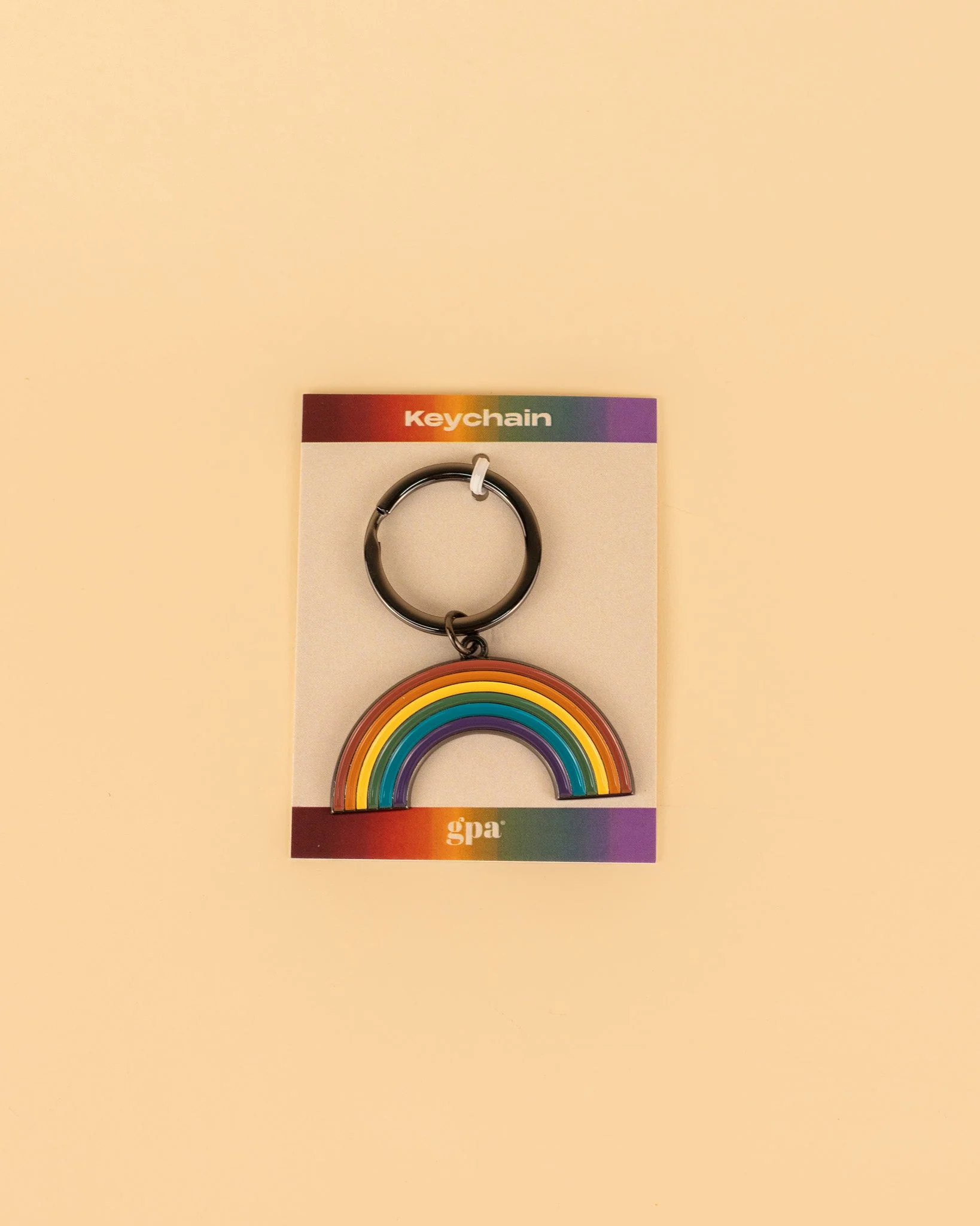 Rainbow Enamel Keychain - Image 2