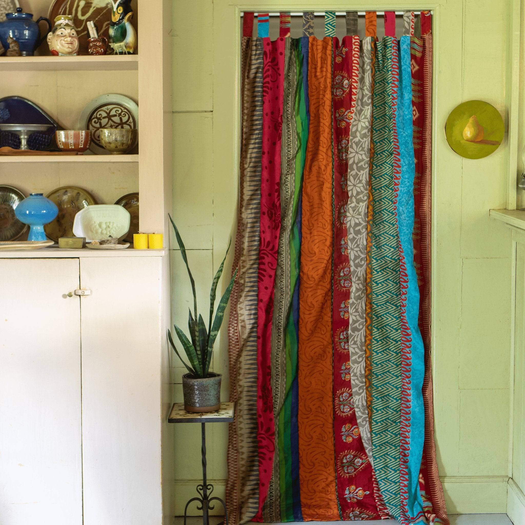 Rainbow Oasis Drapes – Upcycled Boho Curtains - Image 8
