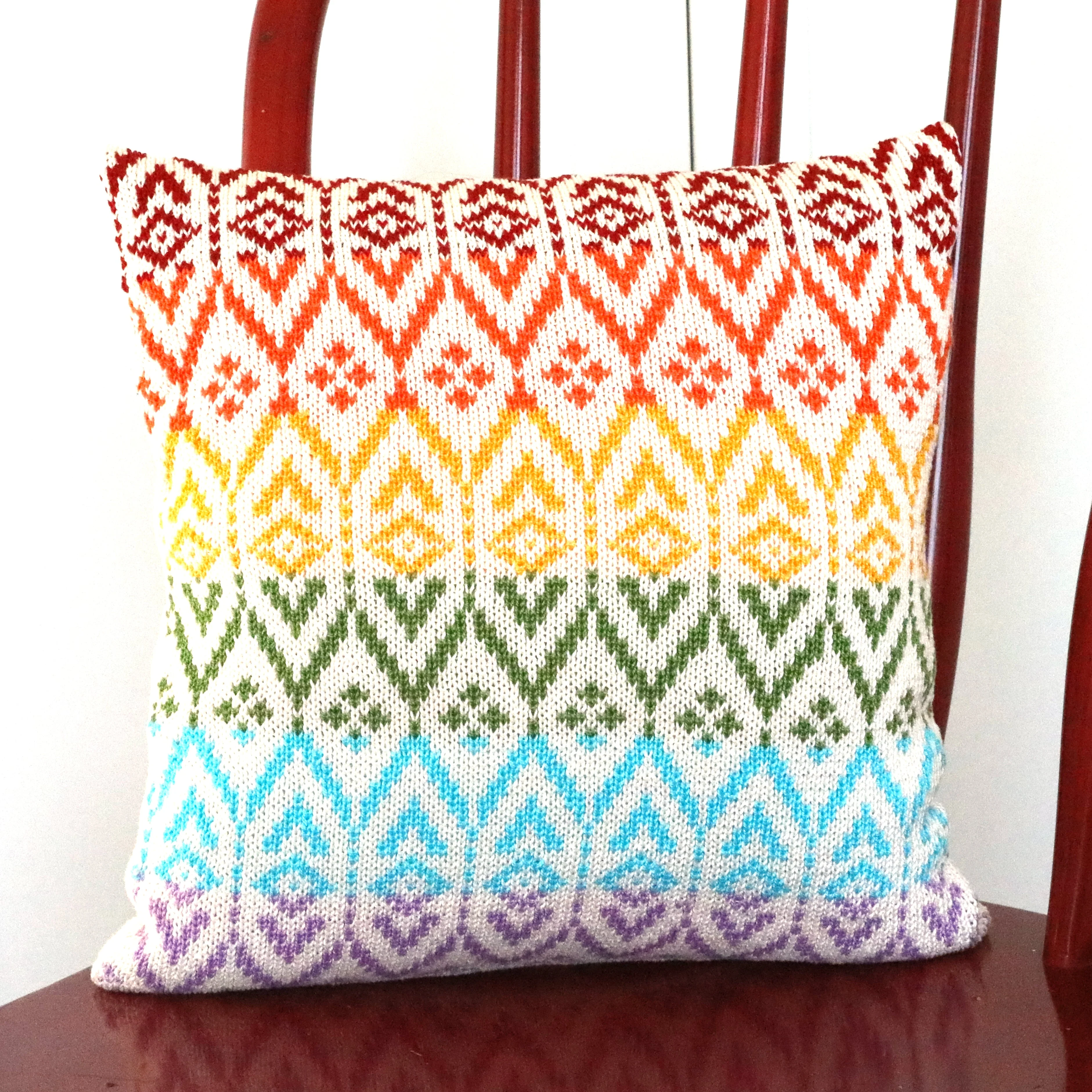Rainbow Pattern 12" Pillow - Image 2