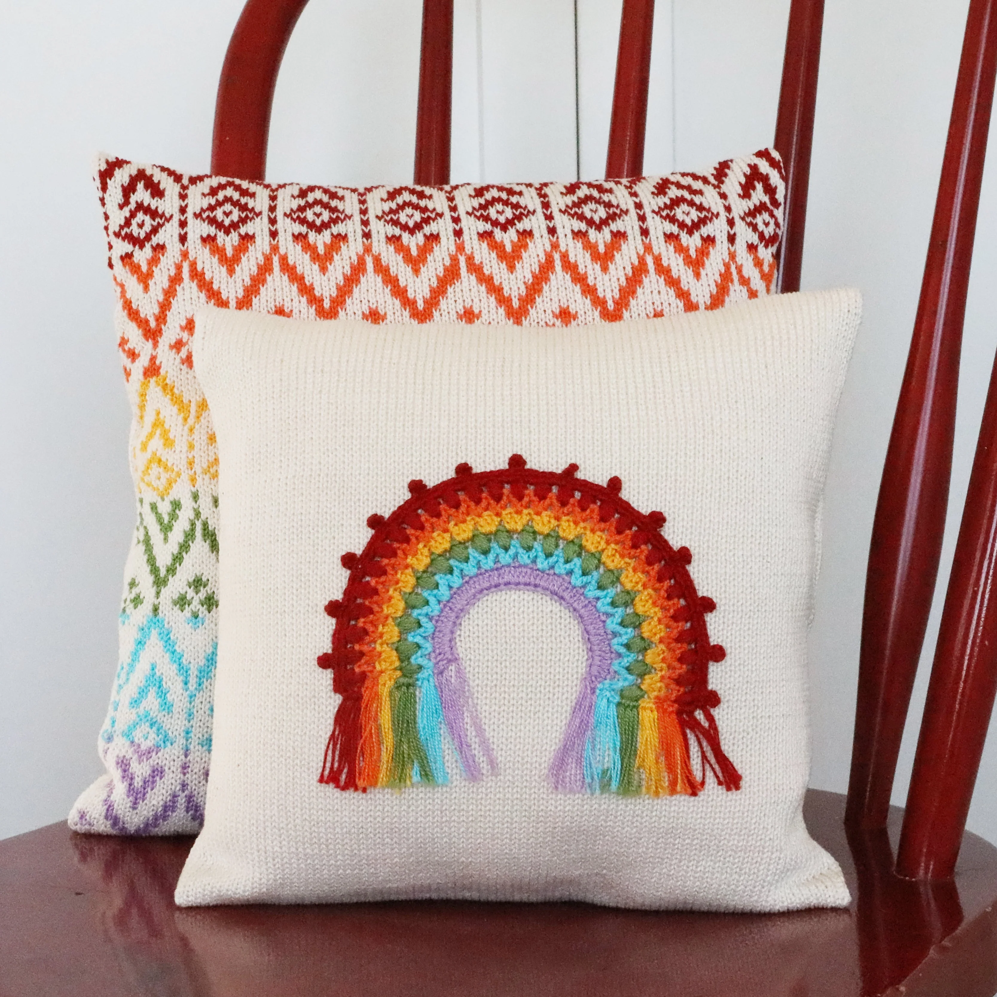 Rainbow Pattern 12" Pillow - Image 3