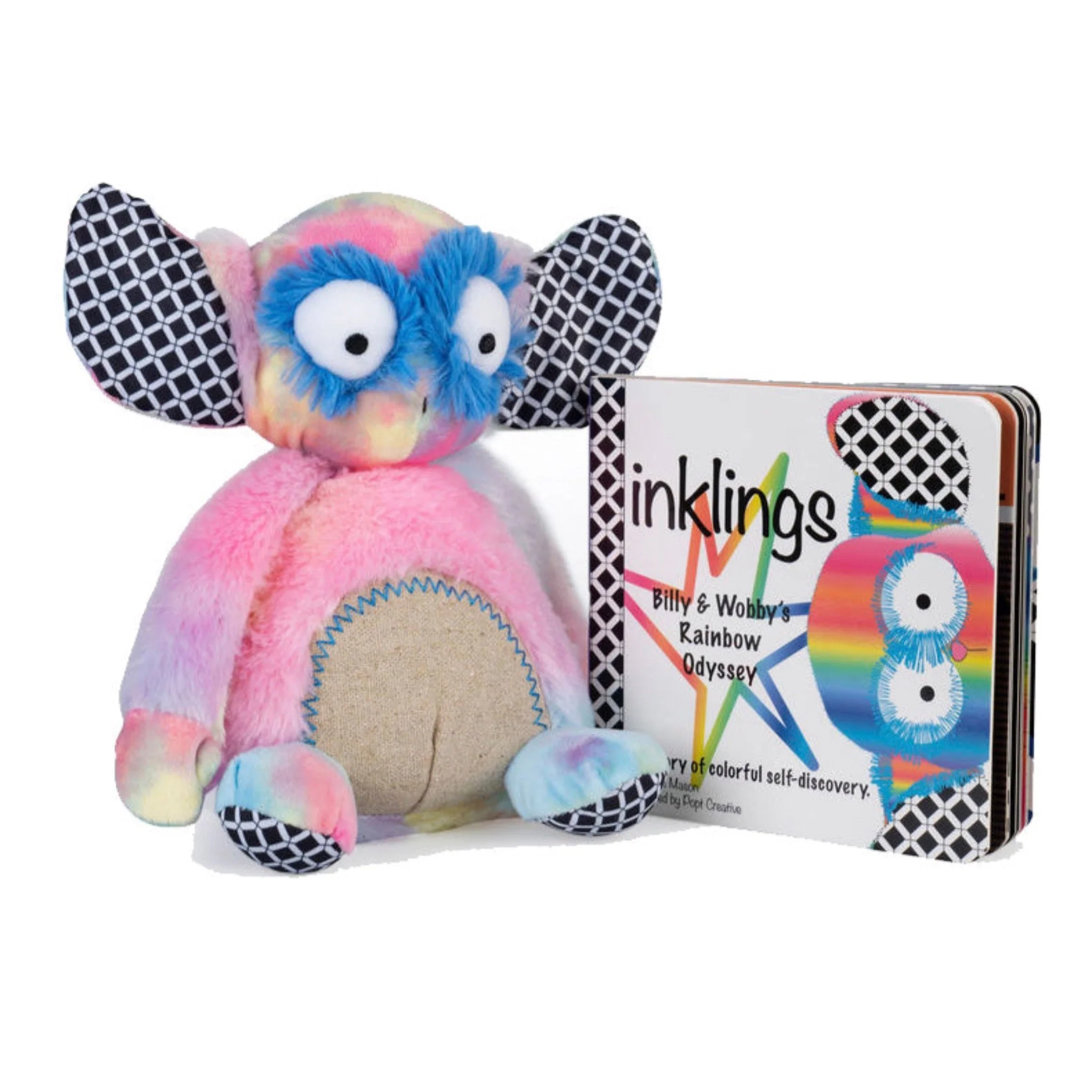 Rainbow Wobby Inklings Plush Toy & Board Book Gift Set - Image 2