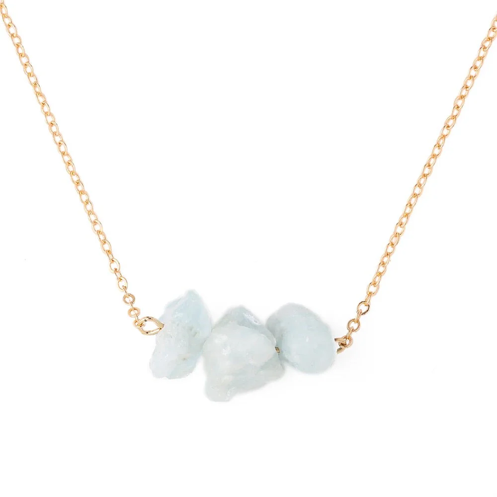 Raw crystal gold necklace | Amethyst nugget | Citrine necklace| Rose quartz necklace - Image 5