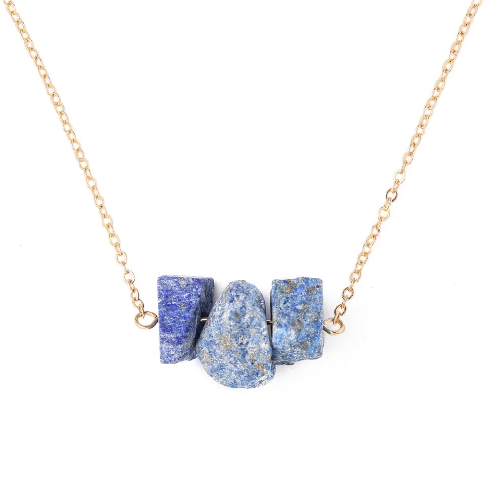 Raw crystal gold necklace | Amethyst nugget | Citrine necklace| Rose quartz necklace - Image 7