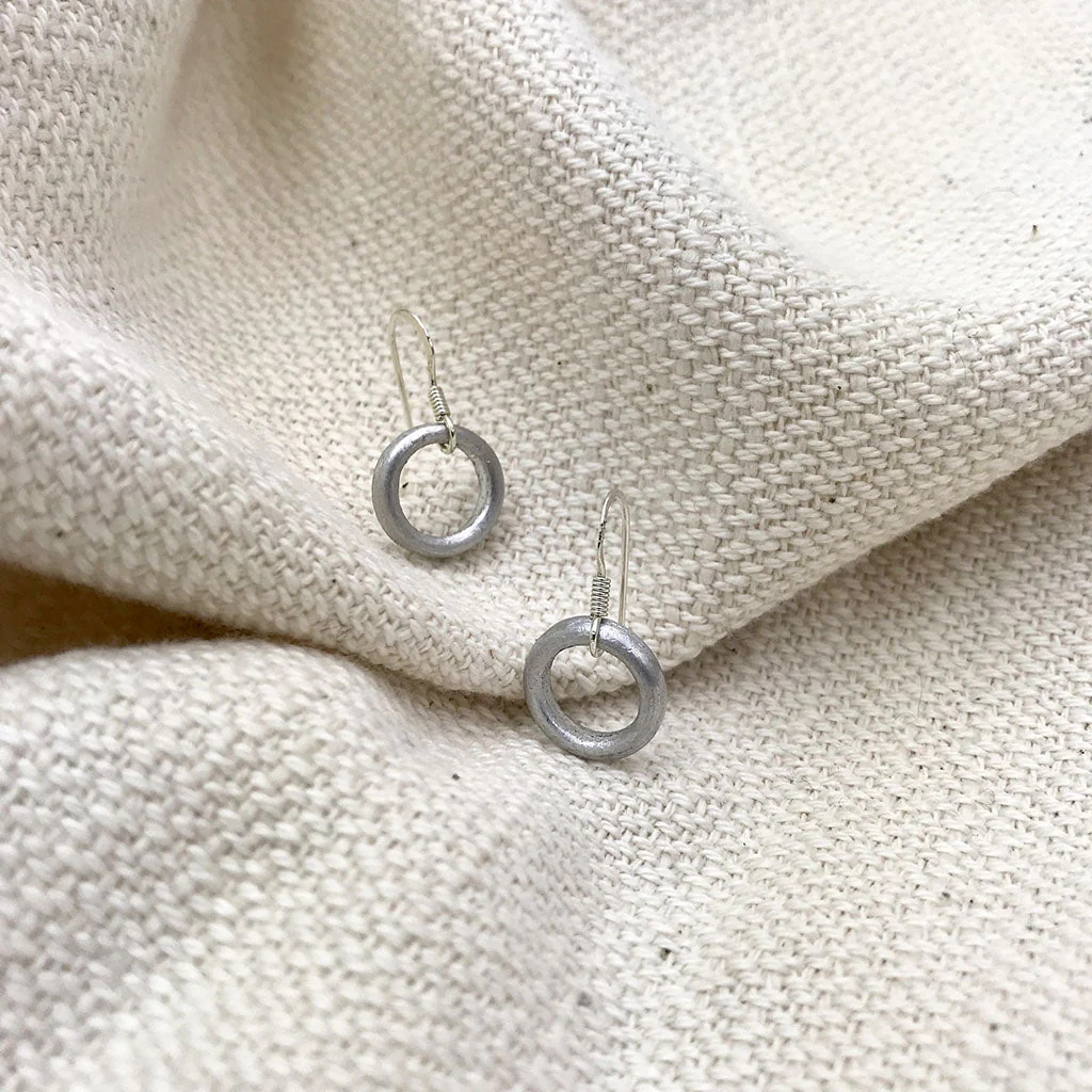 Recycled Bomb Circle Earrings - Image 2