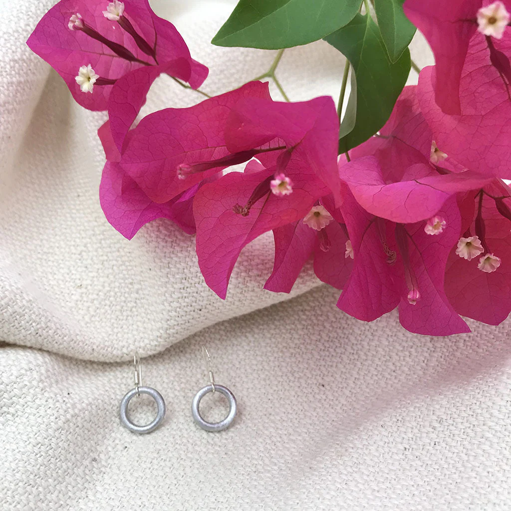 Recycled Bomb Circle Earrings - Image 3