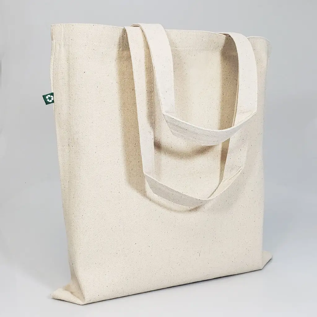 Recycled Canvas Tote Bag – Natural | Reusable Eco-Friendly Shopping & Everyday Tote - Image 2