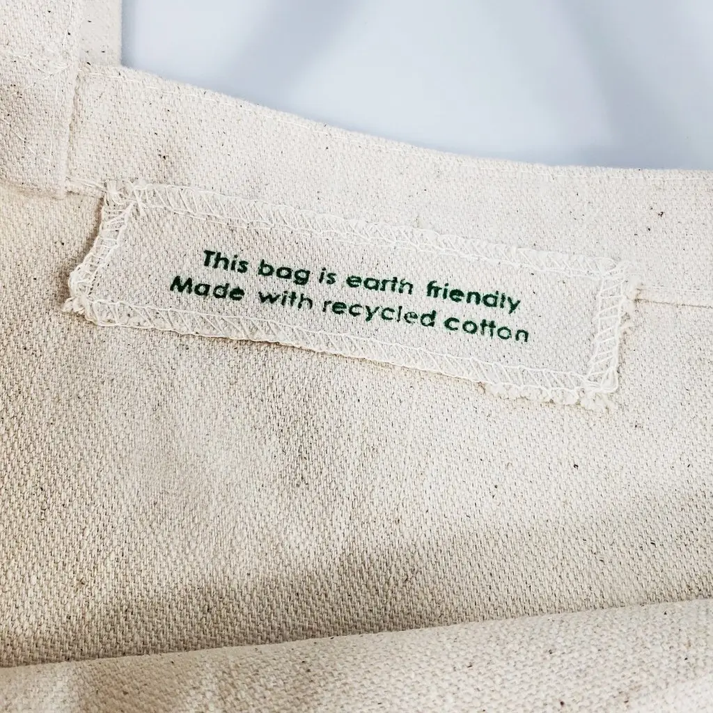 Recycled Canvas Tote Bag – Natural | Reusable Eco-Friendly Shopping & Everyday Tote - Image 4
