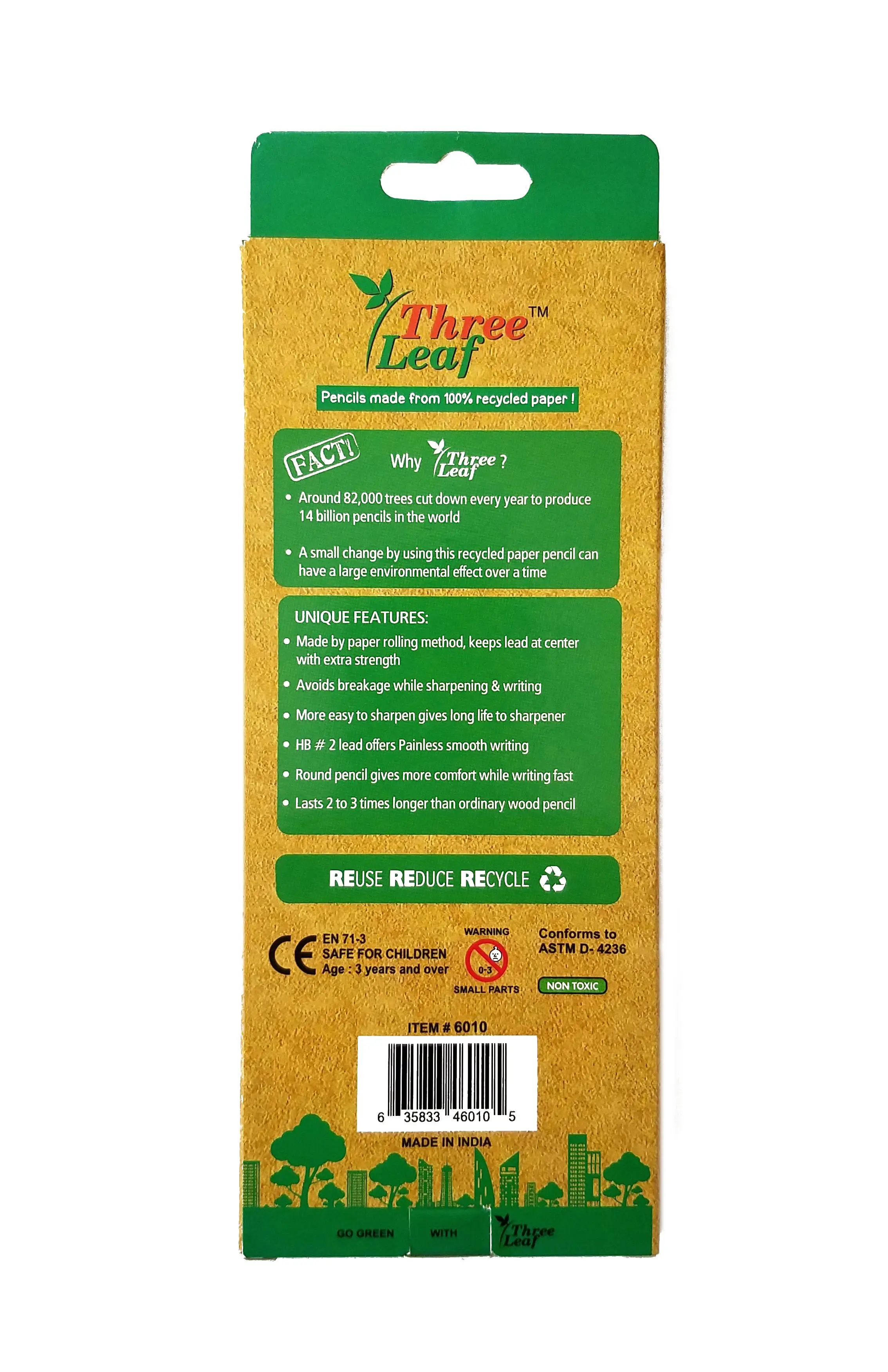 Recycled Paper Pencils (Pack of 10) | Tree-Free, Non-Toxic & Eco-Friendly Writing Tools - Image 2