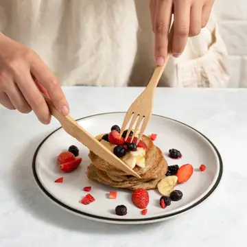 Reusable Bamboo Cutlery Set - Handmade & Eco-Friendly Pack - Image 3