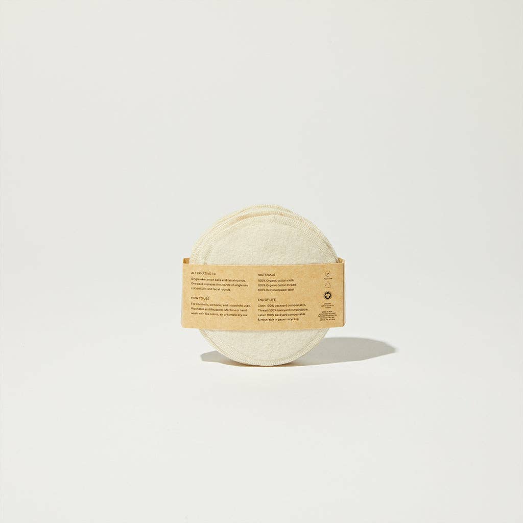 Reusable Organic Cotton Rounds (Set with Finger Pocket) - Image 4