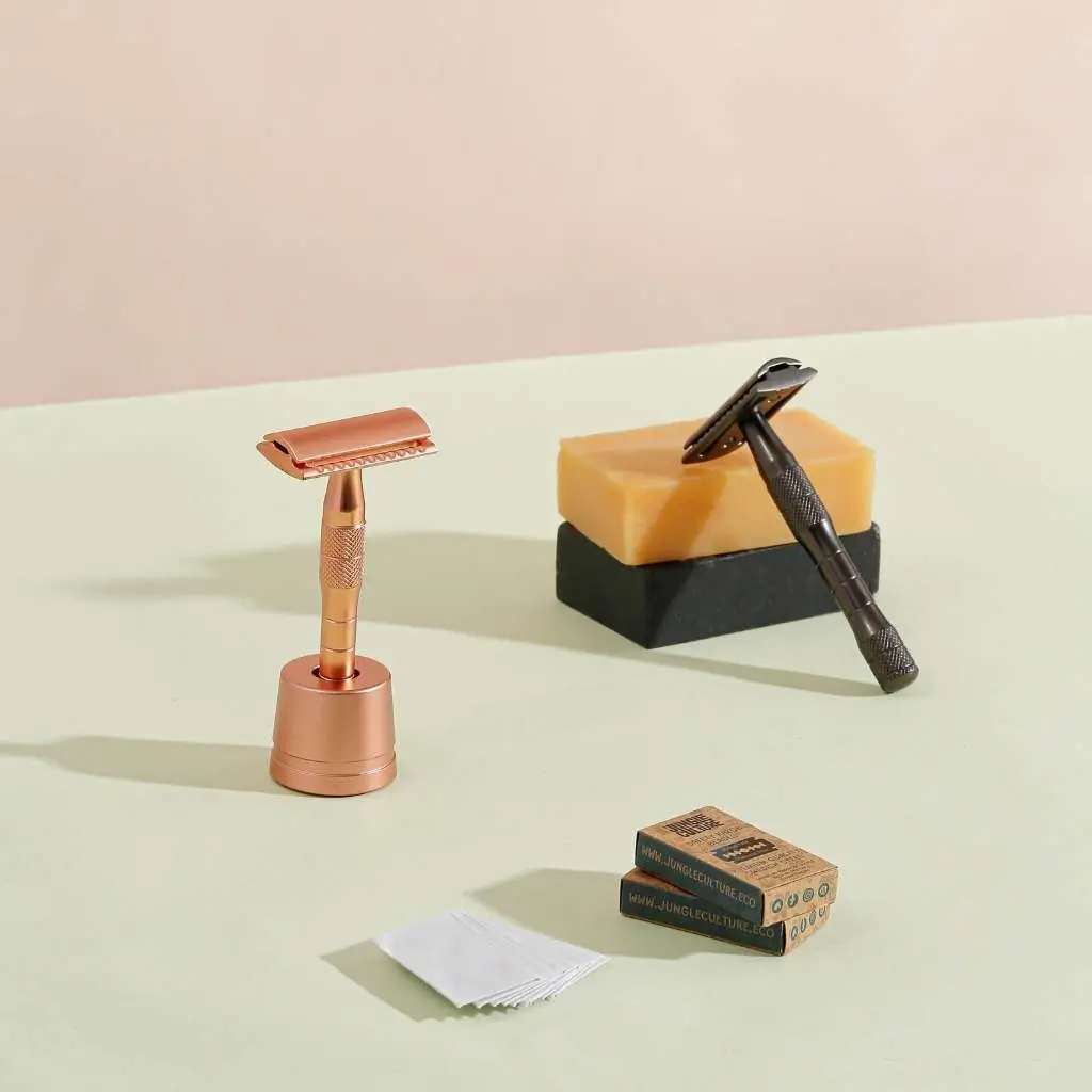 Reusable Safety Razors - Rose Gold or Black - Image 4