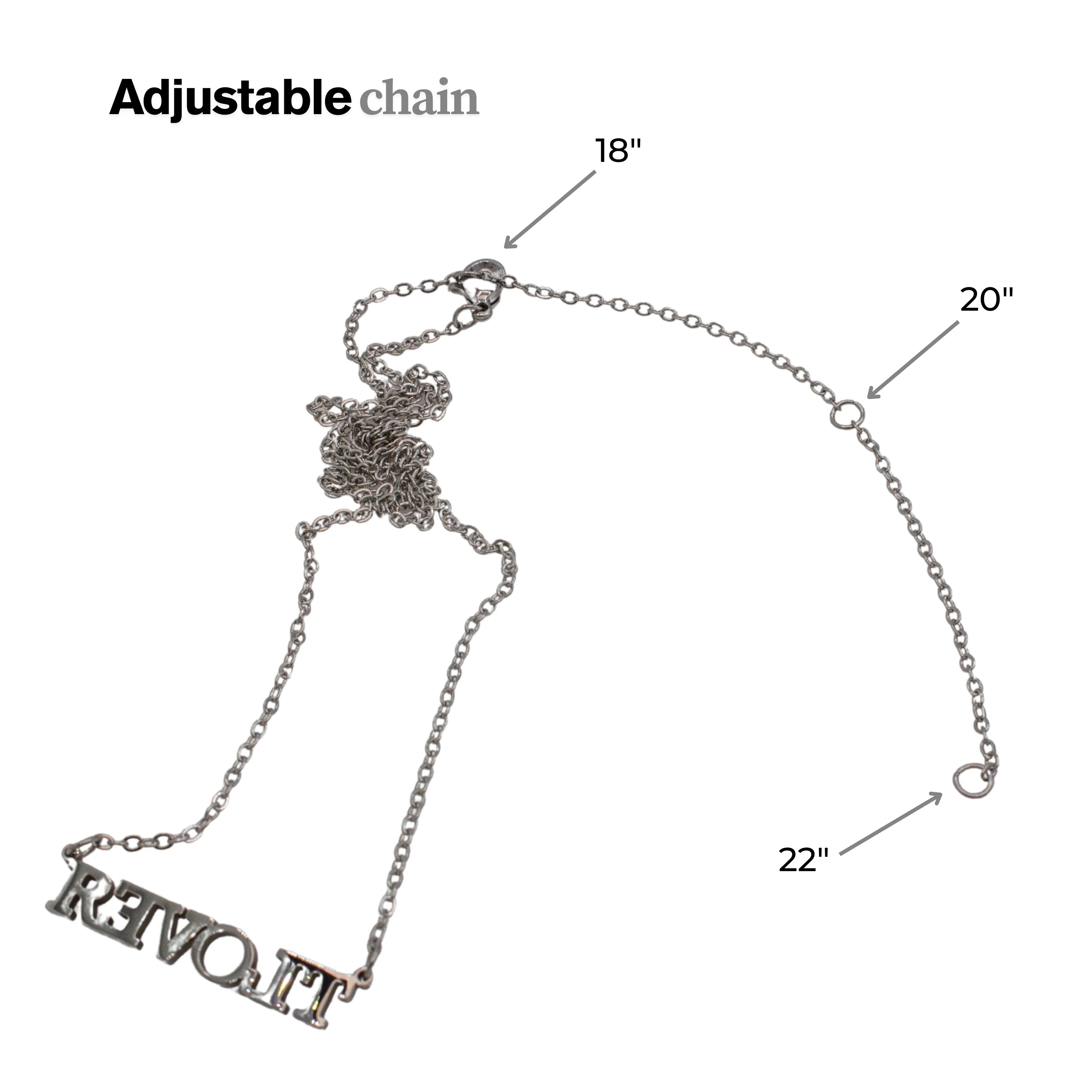 Revolt Cutout Necklace for Trans Lifeline - Babe Co x My Cluck Hut - Image 2