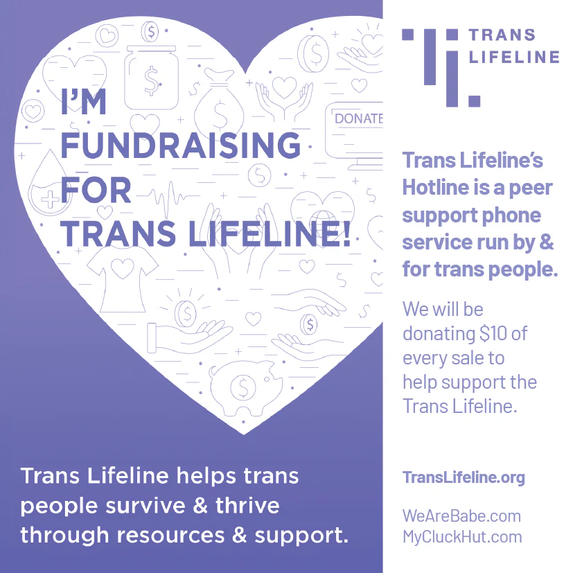 Revolt Cutout Necklace for Trans Lifeline - Babe Co x My Cluck Hut - Image 4