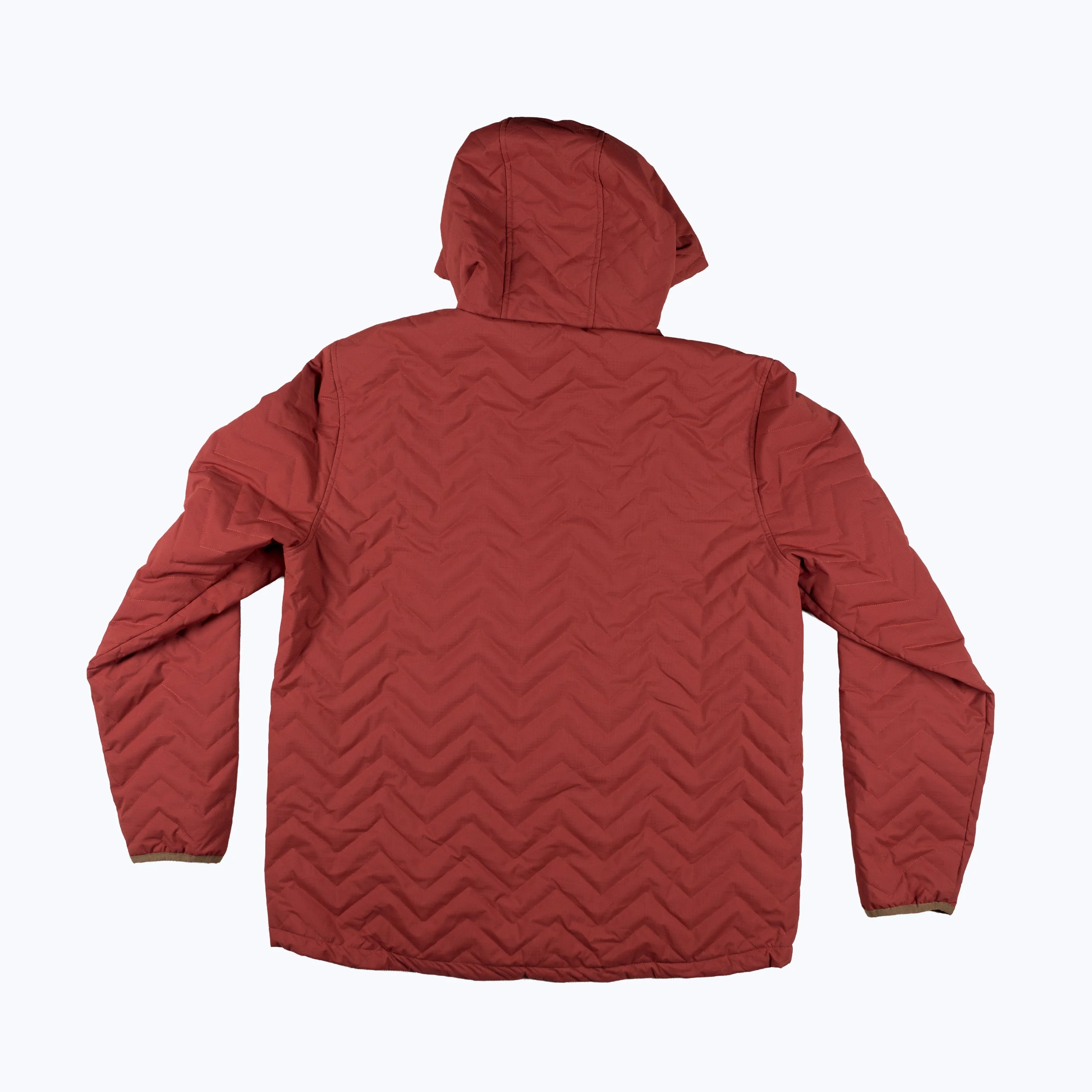 Ridgeline Micro-Puffer Quilted Hooded Jacket – Red - Image 10