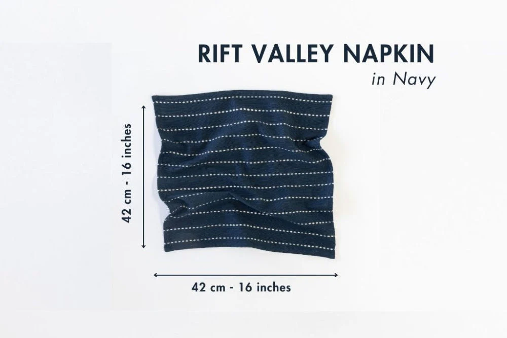 Rift Valley Handwoven Ethiopian Cotton Cocktail Napkins | Set of 2 - Image 12