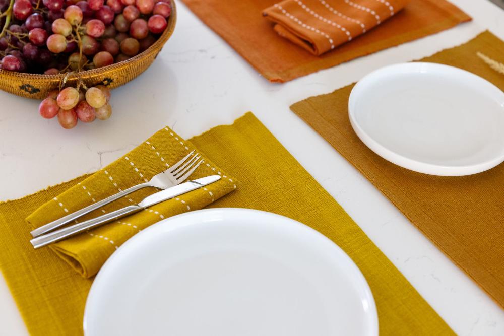 Rift Valley Handwoven Ethiopian Cotton Cocktail Napkins | Set of 2 - Image 3
