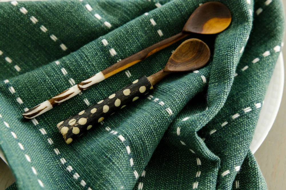 Rift Valley Handwoven Ethiopian Cotton Cocktail Napkins | Set of 2 - Image 8