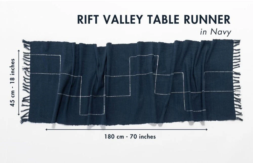 Rift Valley Handwoven Ethiopian Cotton Table Runner - Image 10